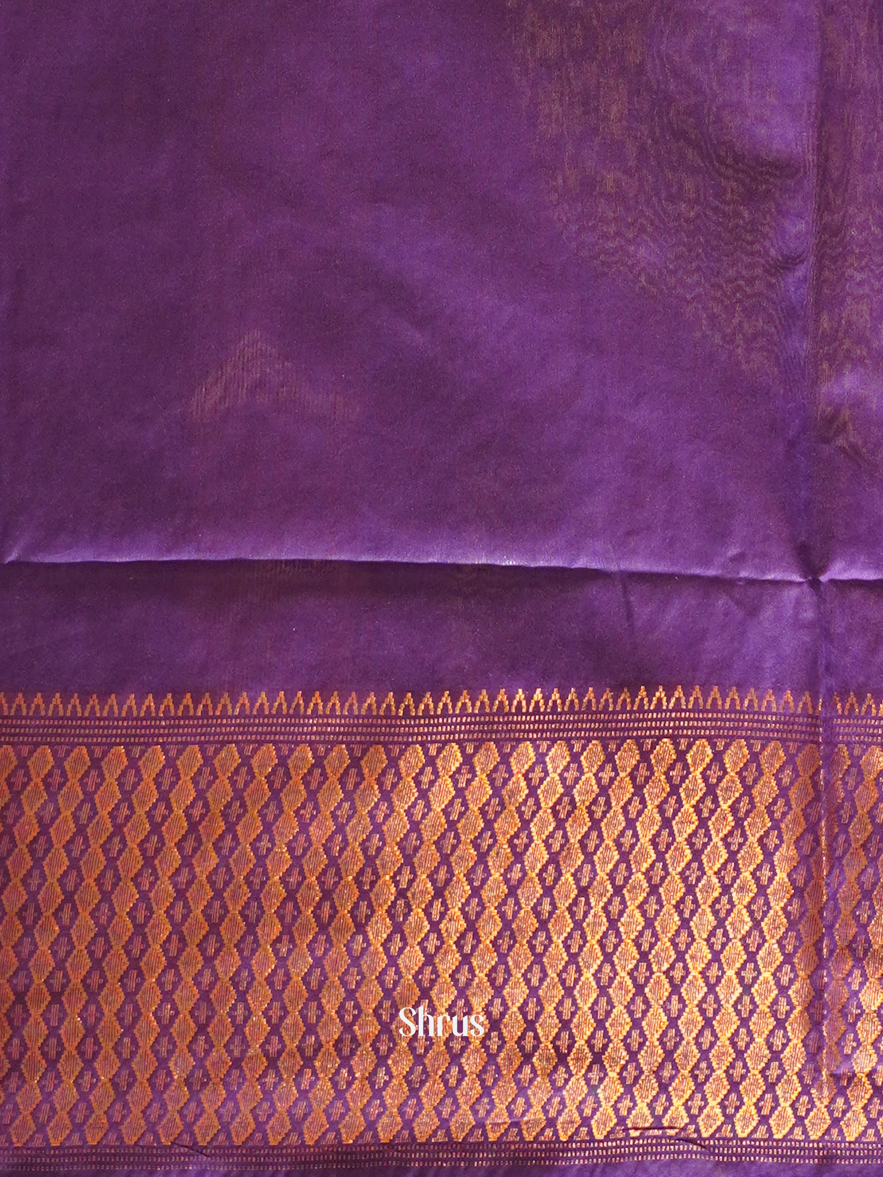 Red & Purple - Semi Tussar Saree - Shop on ShrusEternity.com