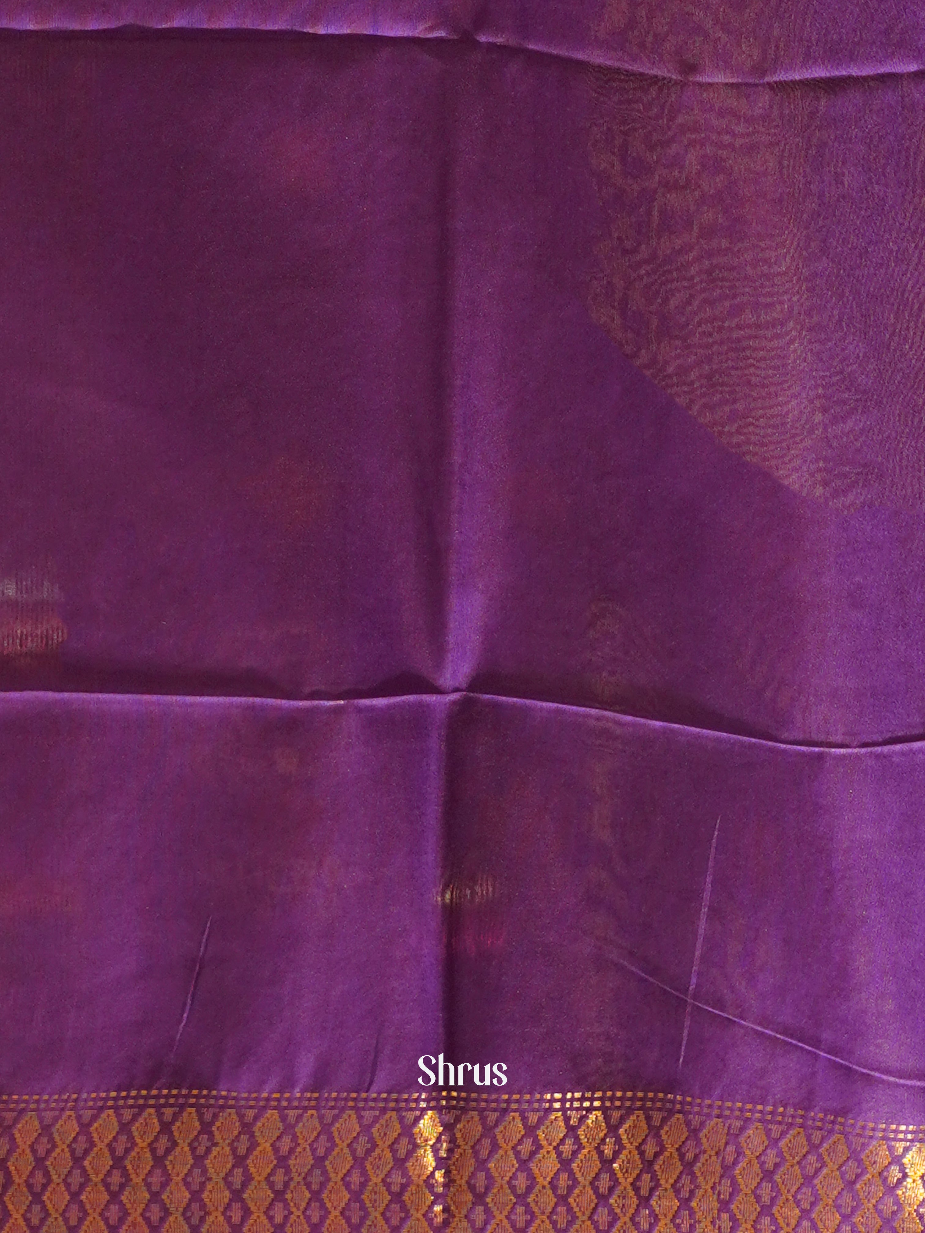 Red & Purple - Semi Tussar Saree - Shop on ShrusEternity.com