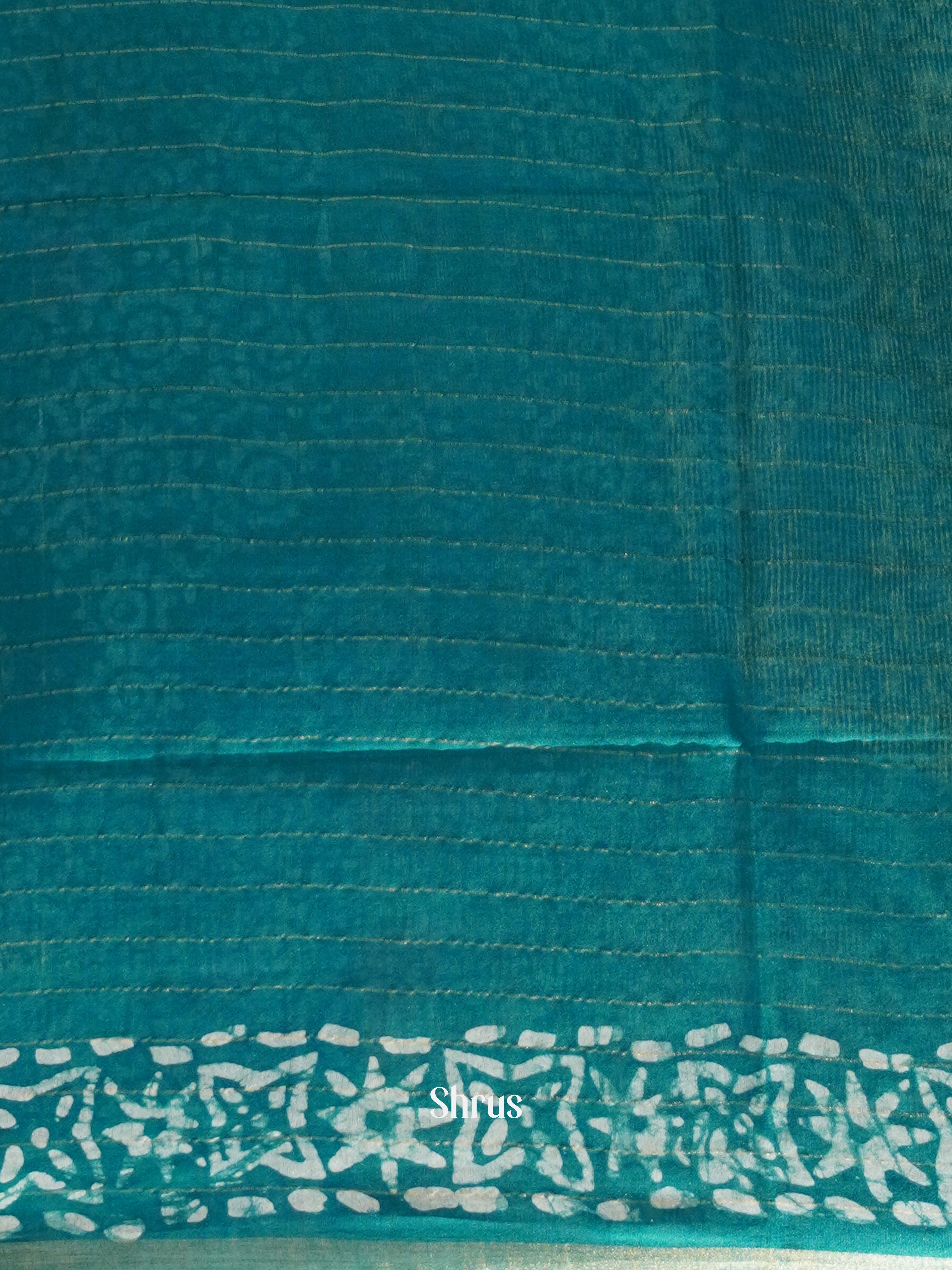 Navy Blue & Blue - Bhatik Saree - Shop on ShrusEternity.com