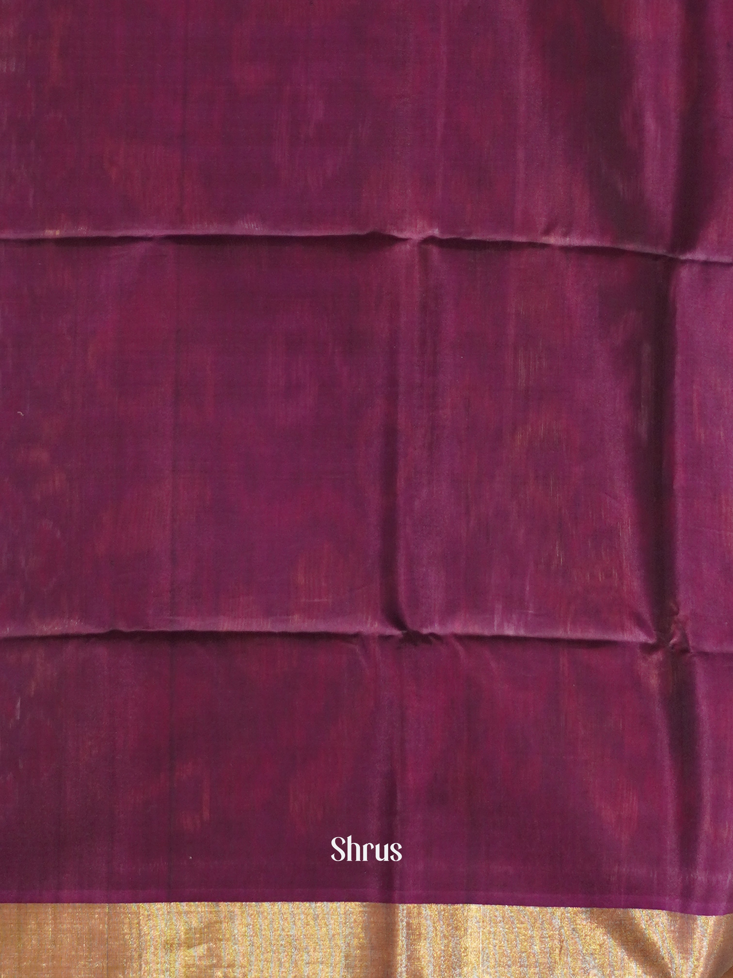 Dark Green & Wine - Pochampally sico Saree - Shop on ShrusEternity.com