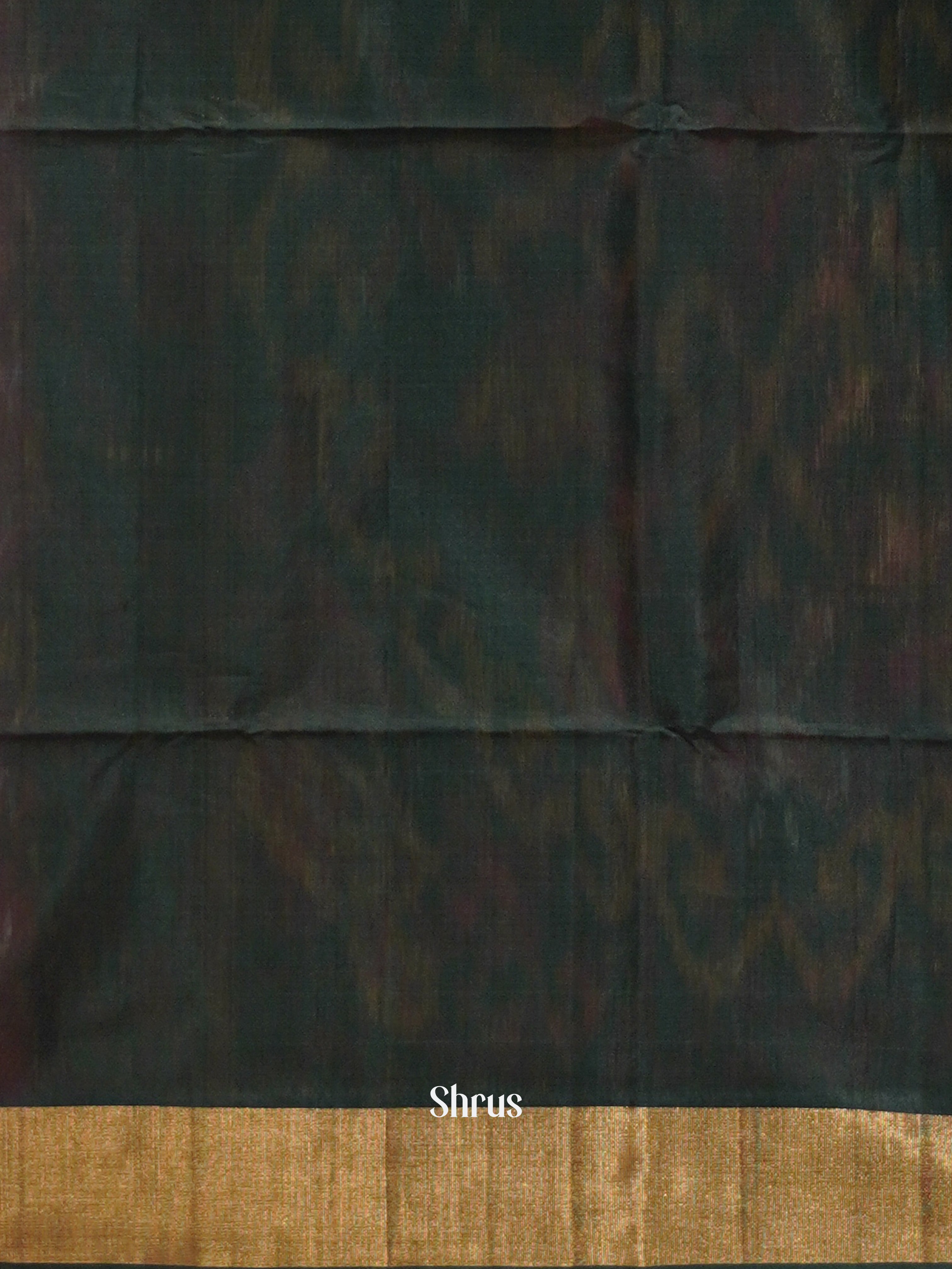 Red &  Dark Green  - Pochampally sico Saree