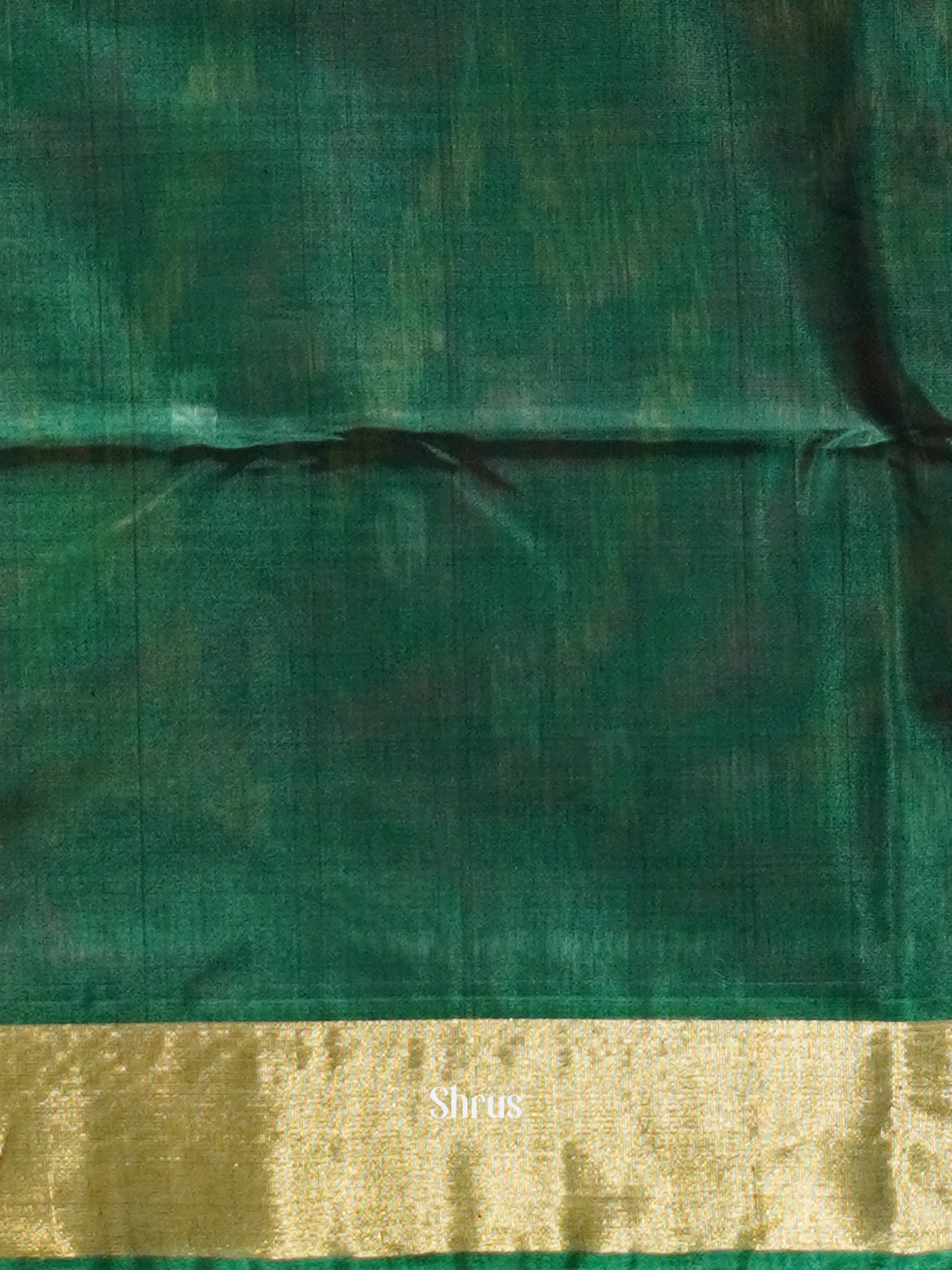 Wine & Green - Pochampally sico Saree - Shop on ShrusEternity.com