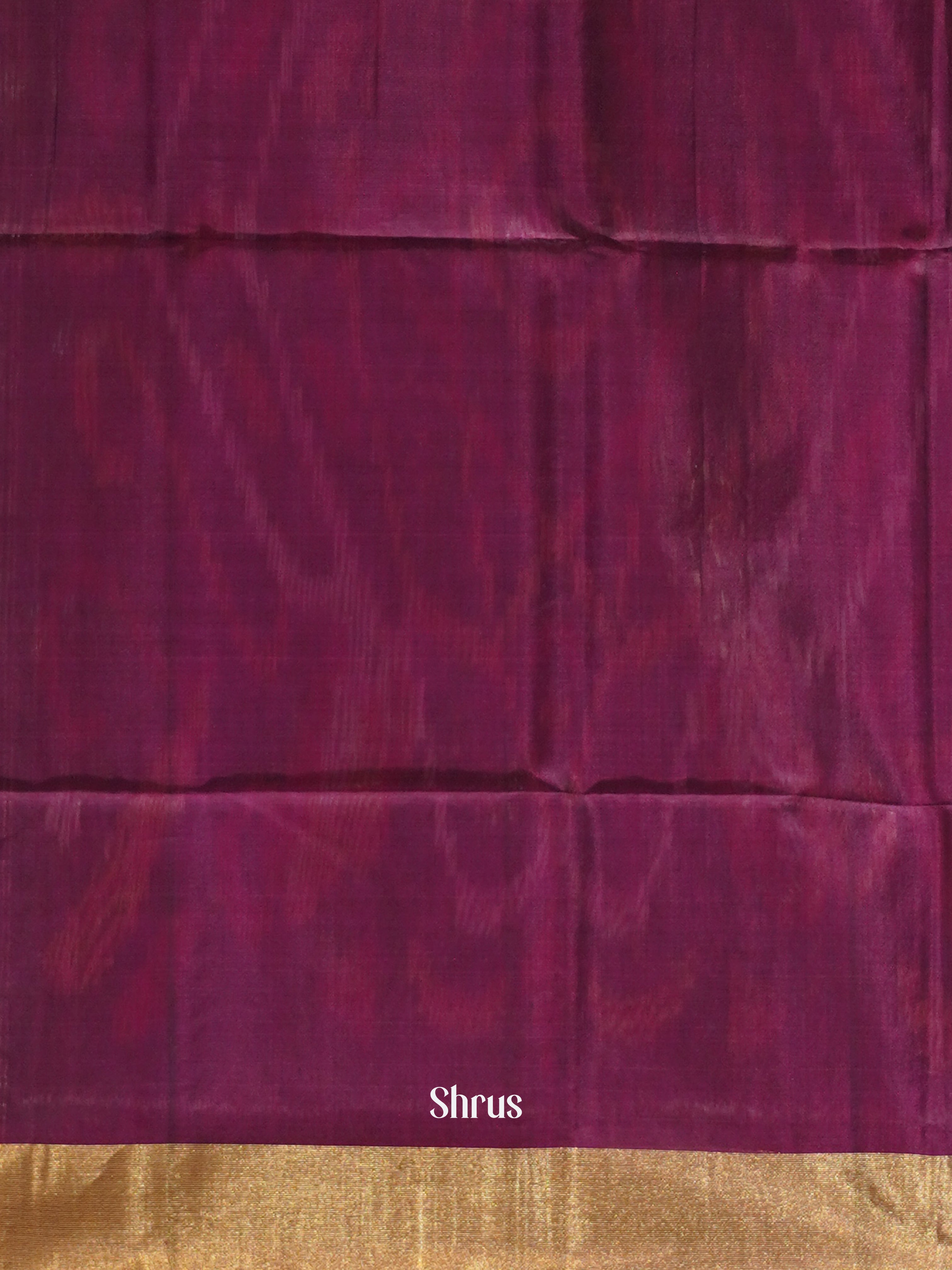 Black & Wine - Pochampally sico Saree - Shop on ShrusEternity.com