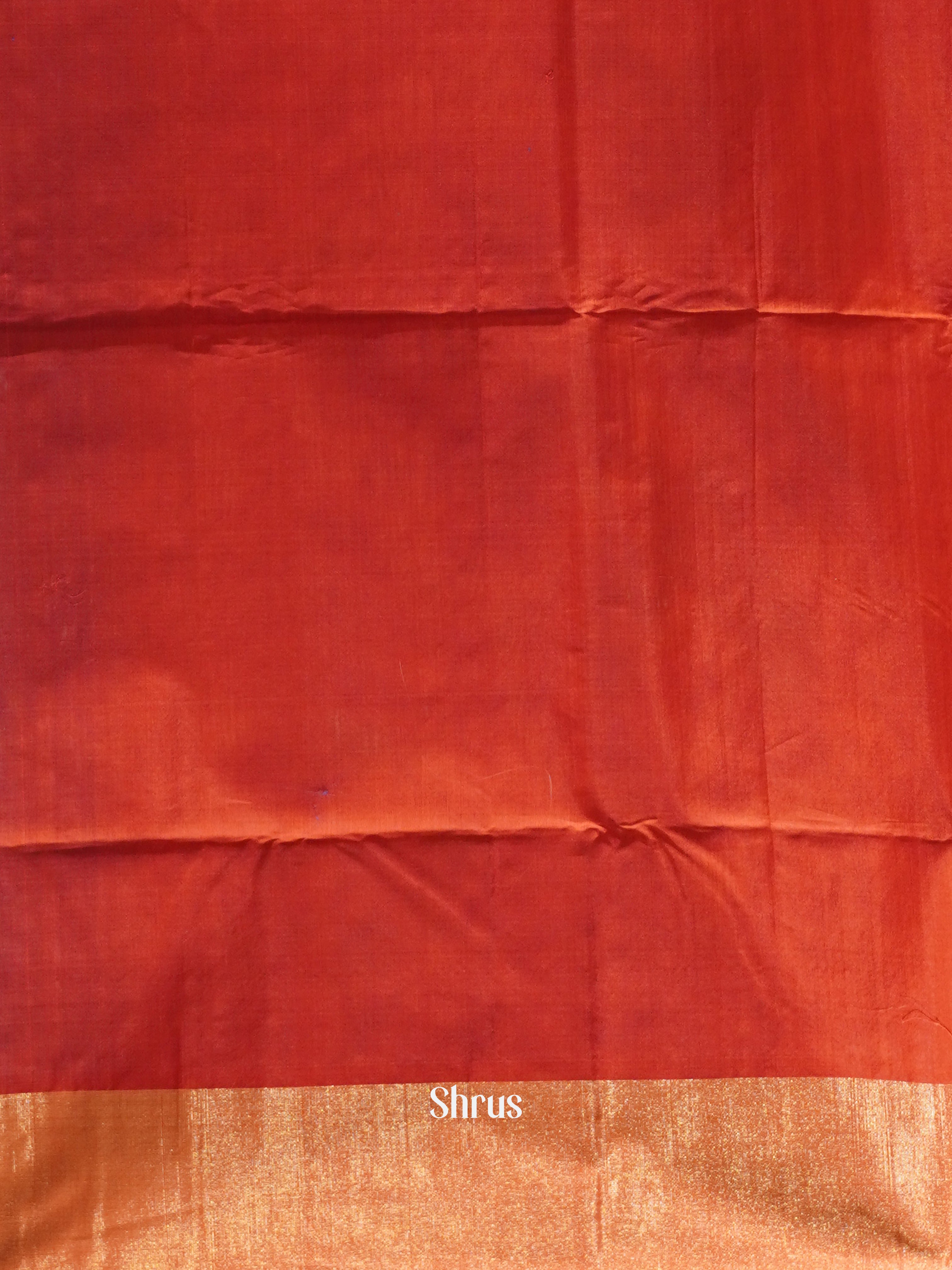 Blue & Red - Pochampally sico Saree