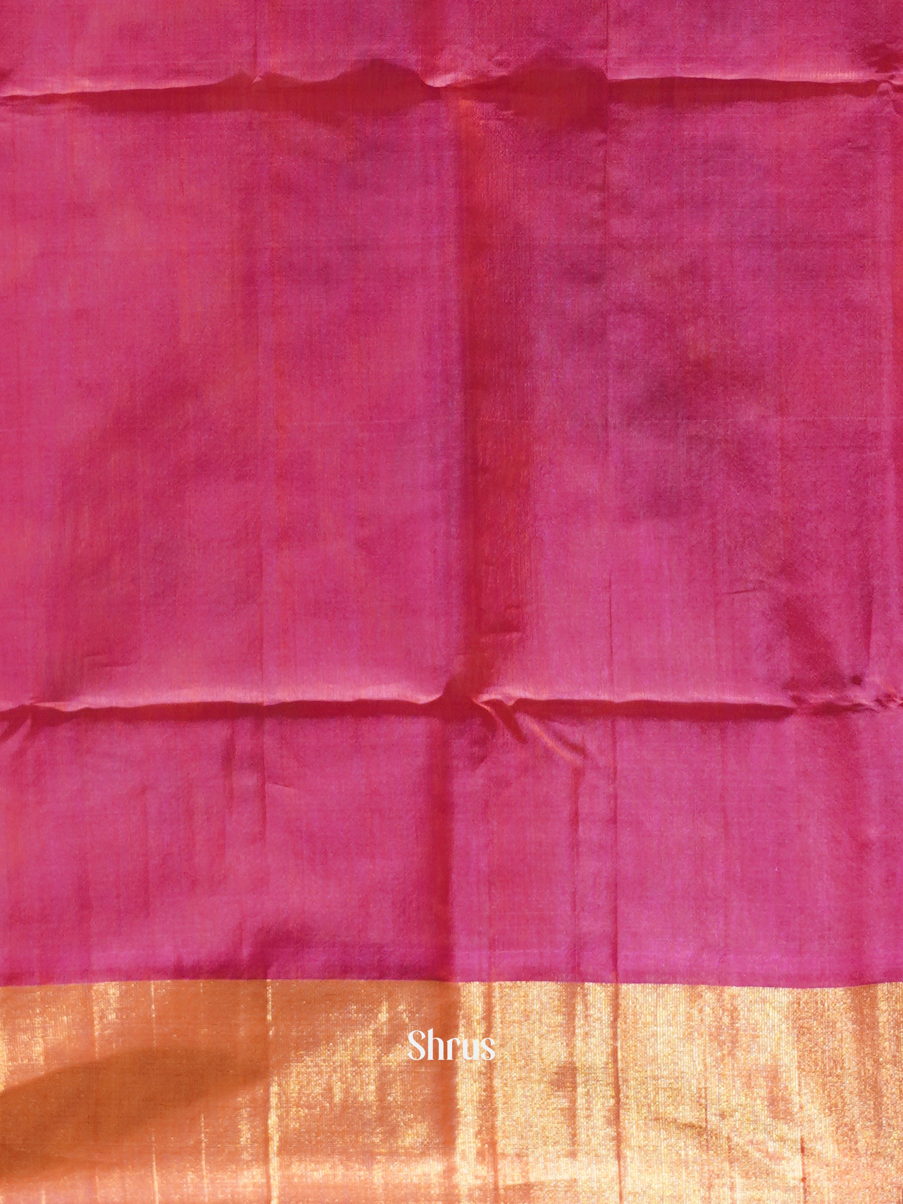 Grey & Red - Pochampally sico Saree