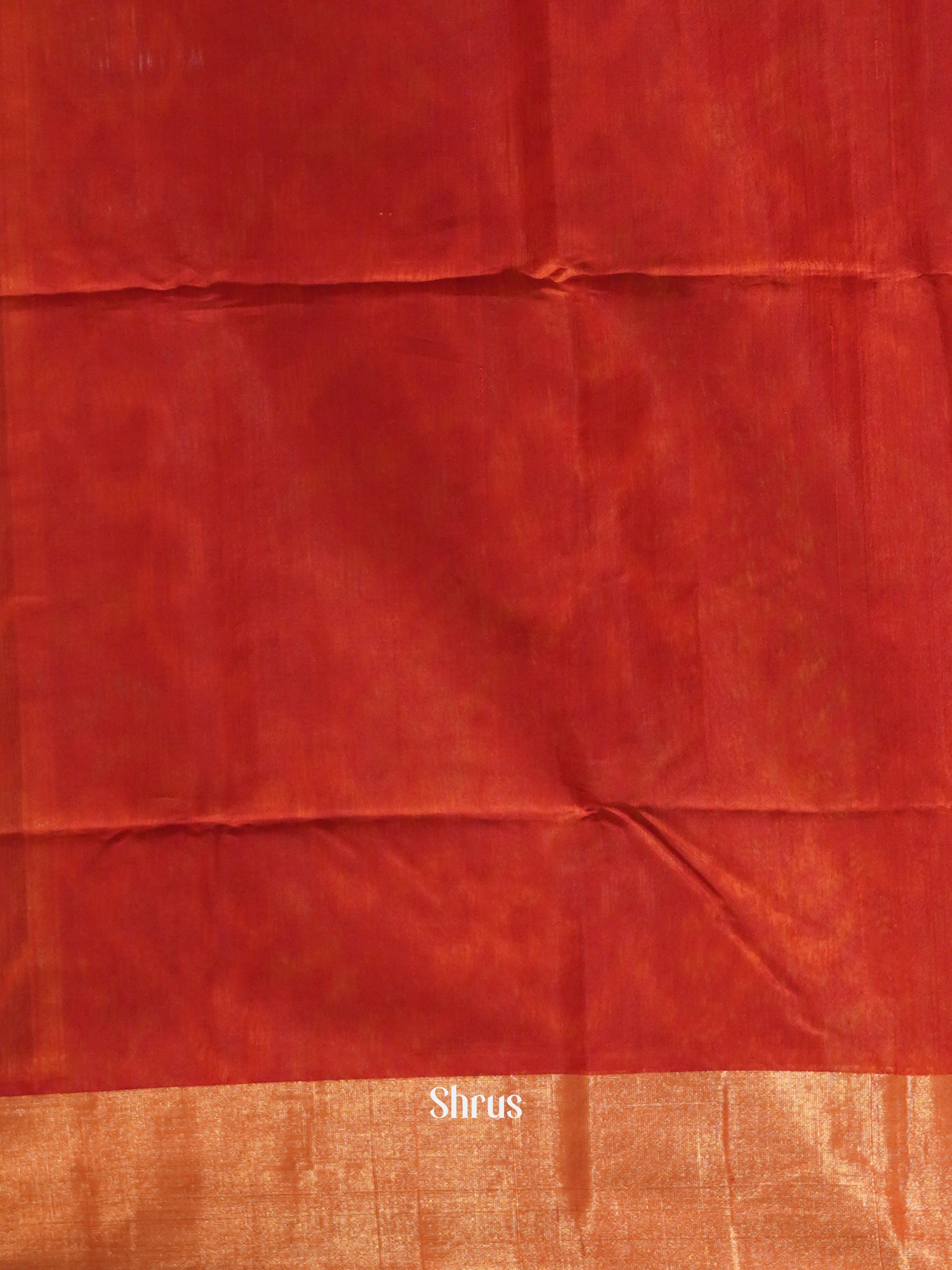 Green & Red - Pochampally sico Saree