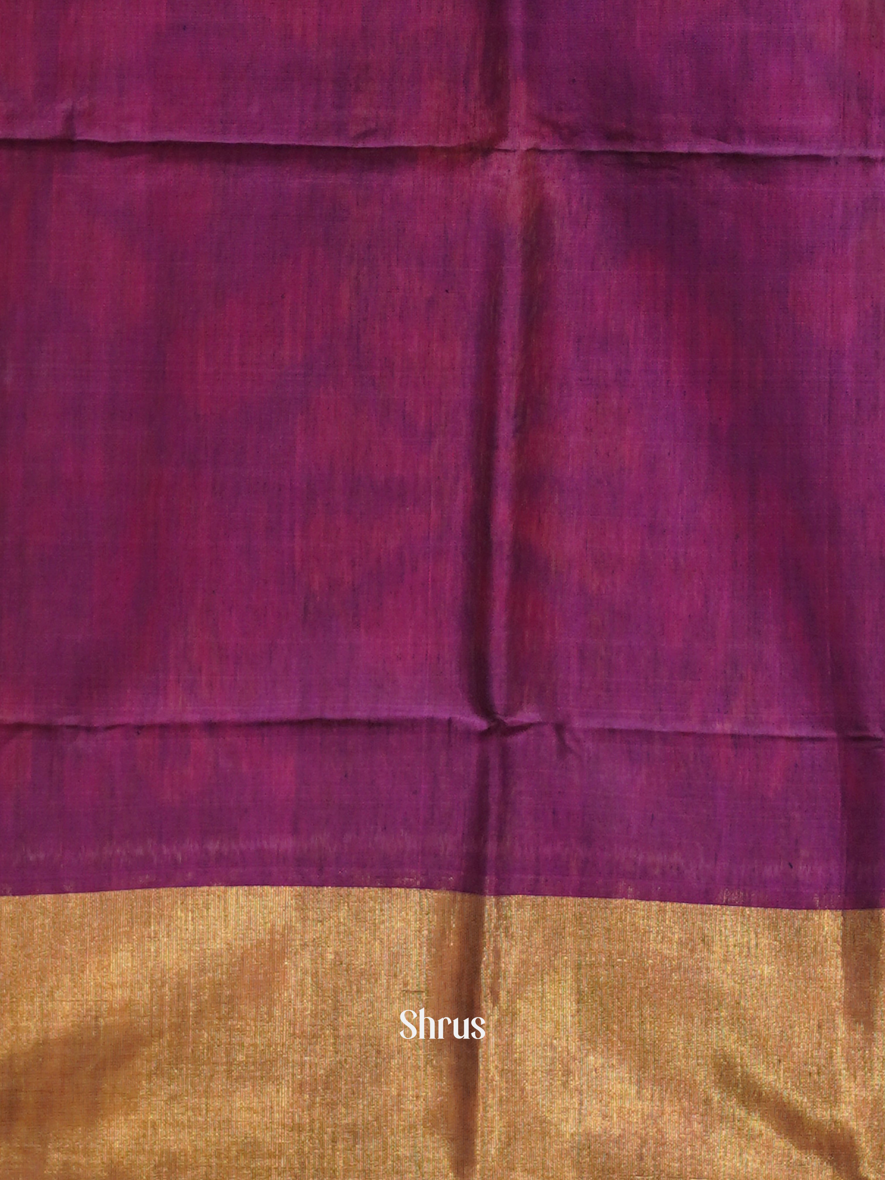 Mehandi Green & Purple - Pochampally sico Saree - Shop on ShrusEternity.com