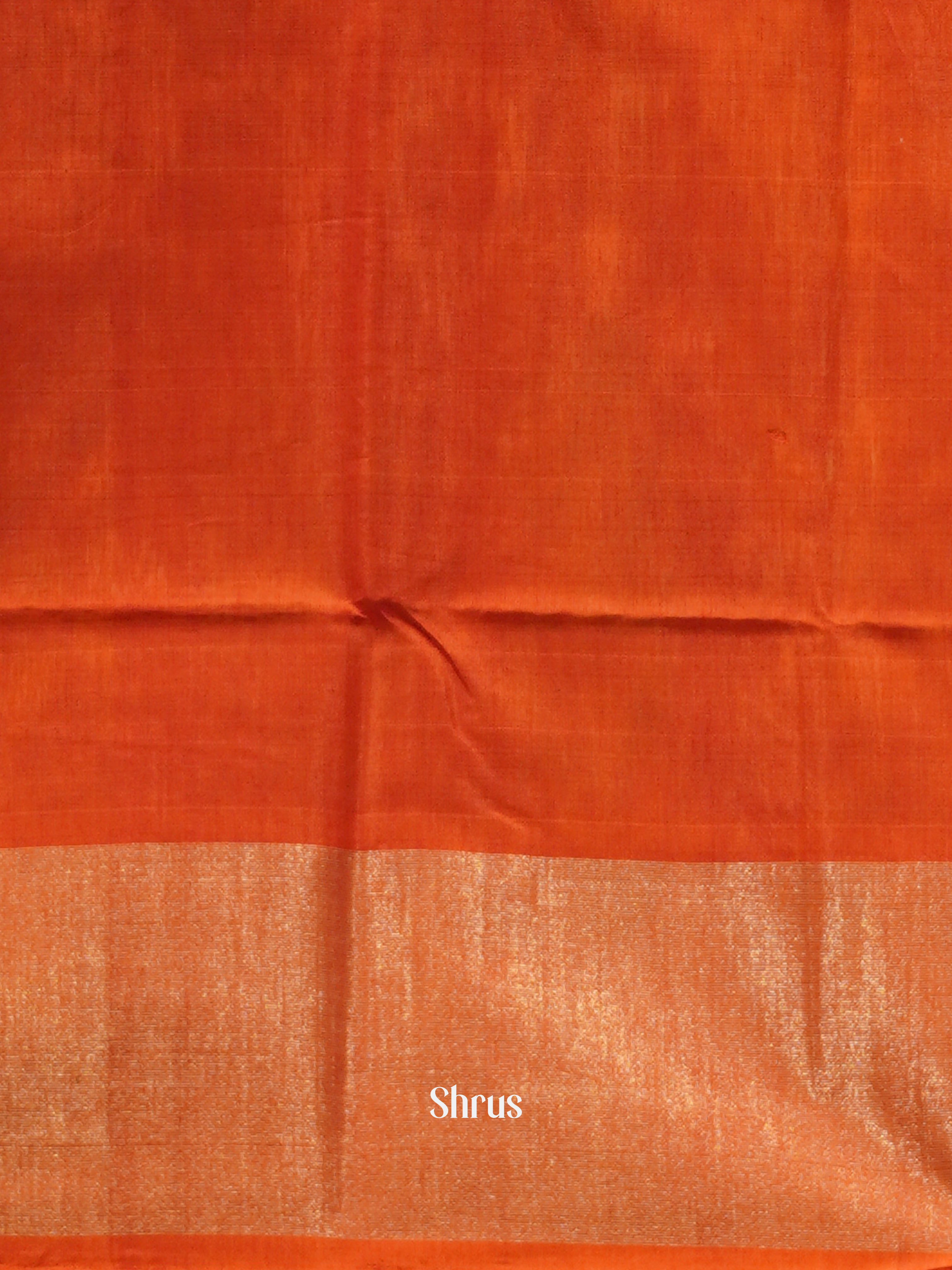 Bottle Green & Orange - Pochampally sico Saree - Shop on ShrusEternity.com
