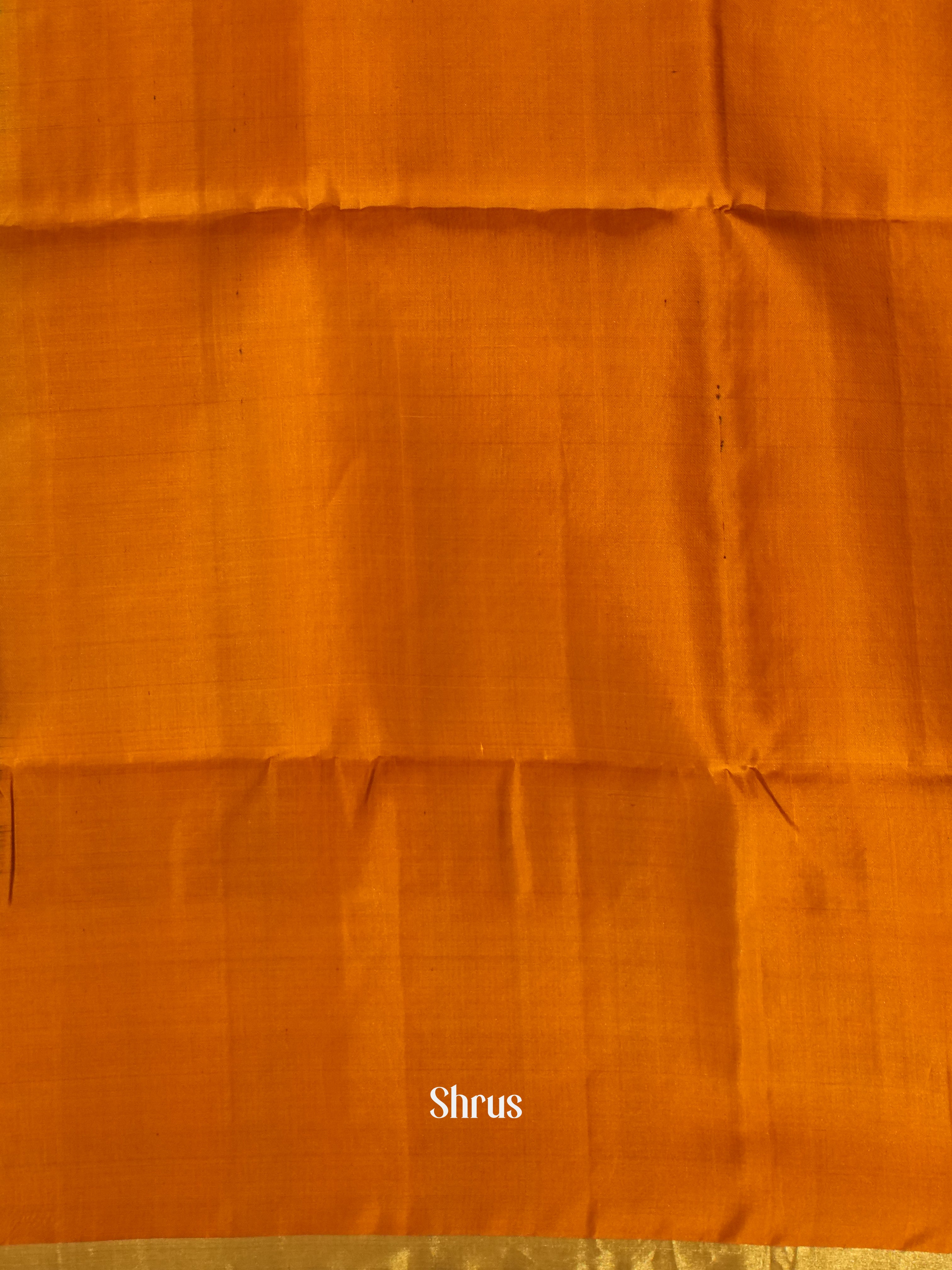 Green & Orange - Soft Silk Saree - Shop on ShrusEternity.com