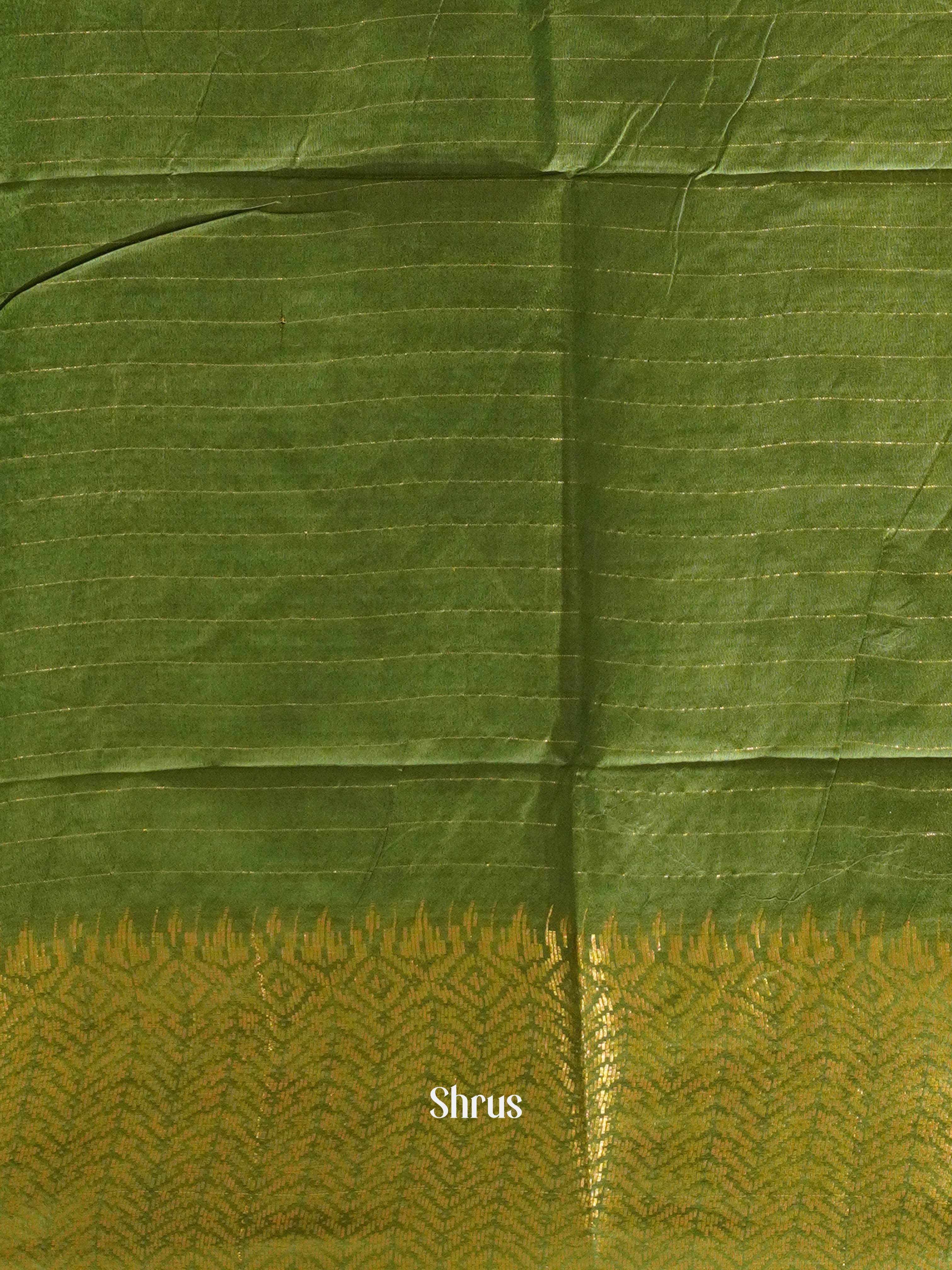 Cream & Green - Shibori Saree - Shop on ShrusEternity.com