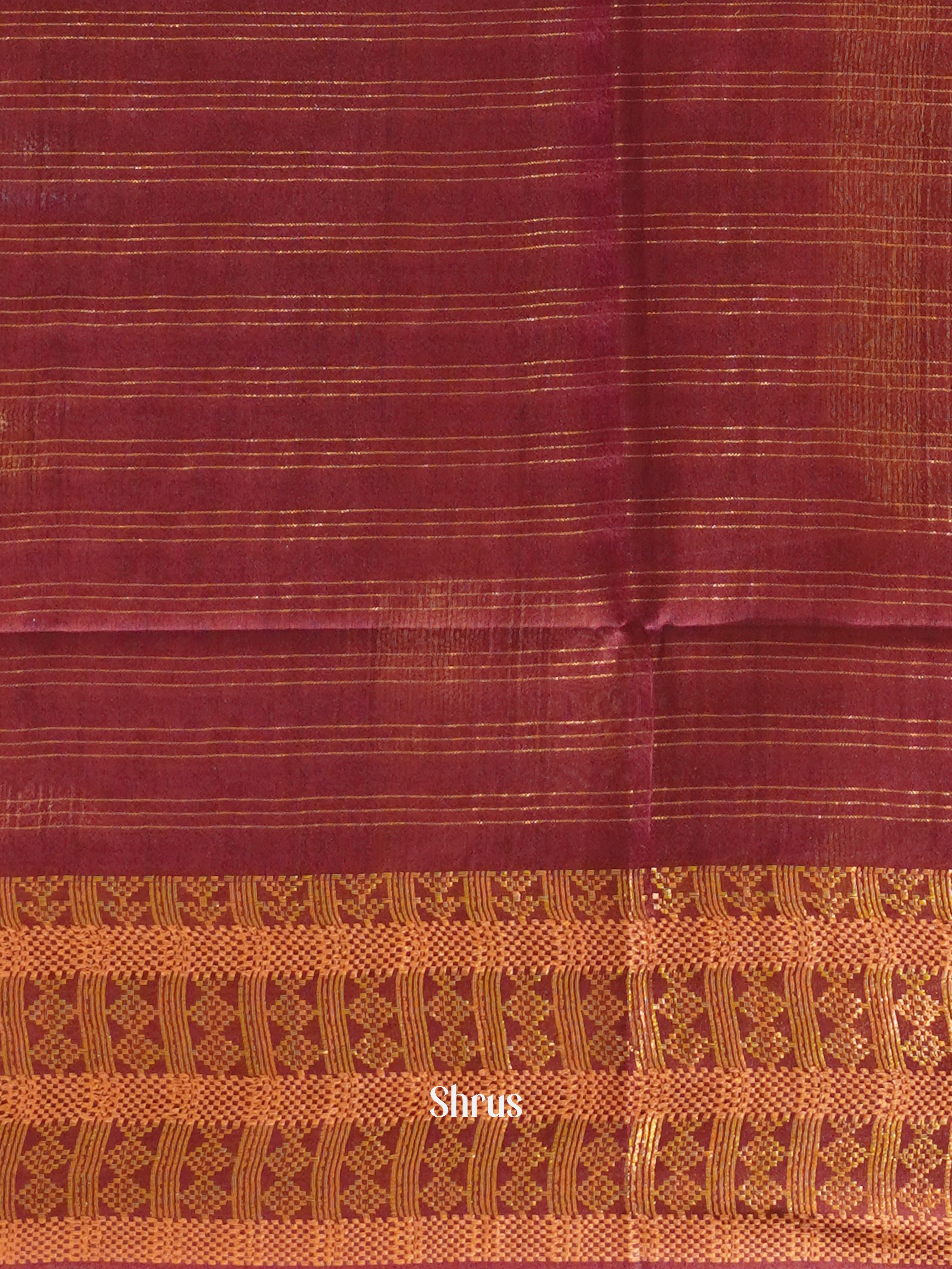 Maroon & Cream - Shibori Saree - Shop on ShrusEternity.com