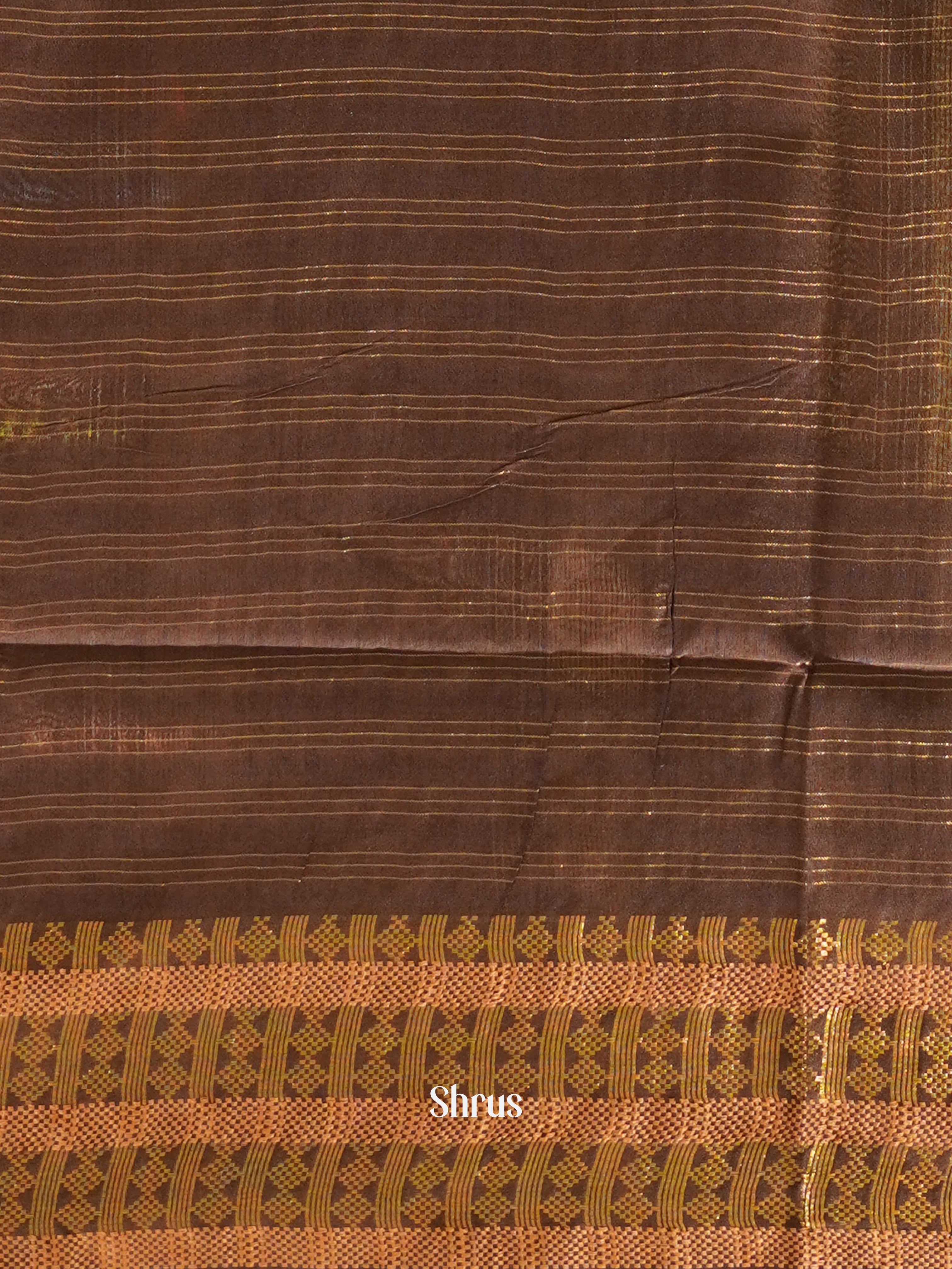 Brown & Cream - Shibori Saree - Shop on ShrusEternity.com