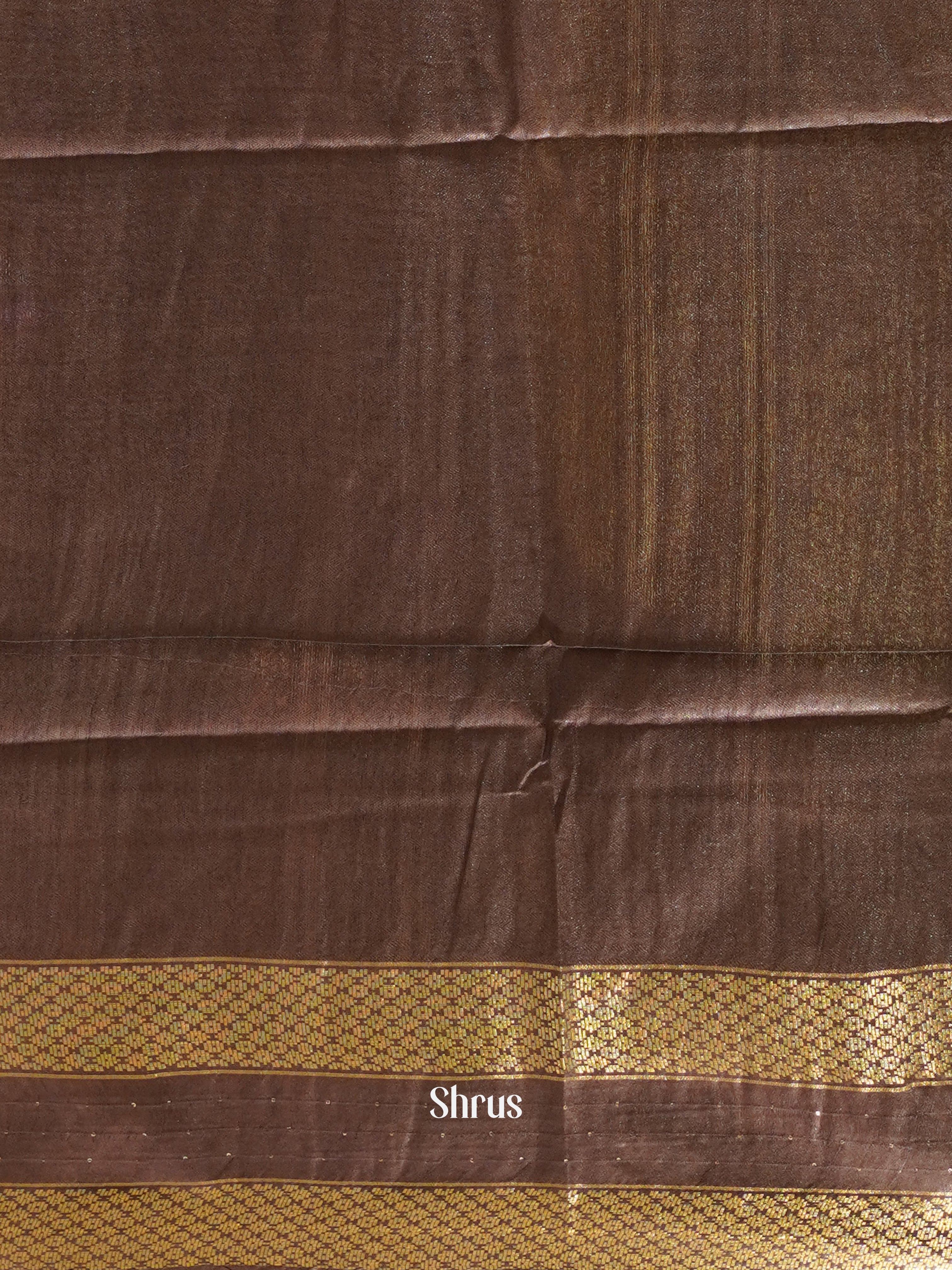 Cream & Brown - Shibori Saree - Shop on ShrusEternity.com