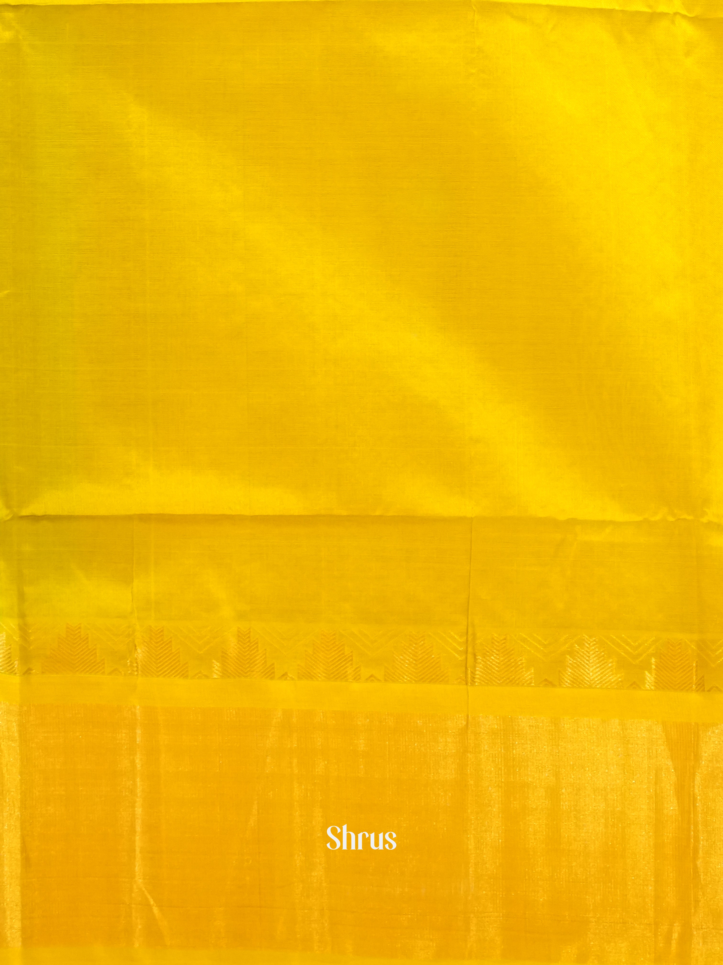 Blue & Yellow - Silk Cotton Saree - Shop on ShrusEternity.com