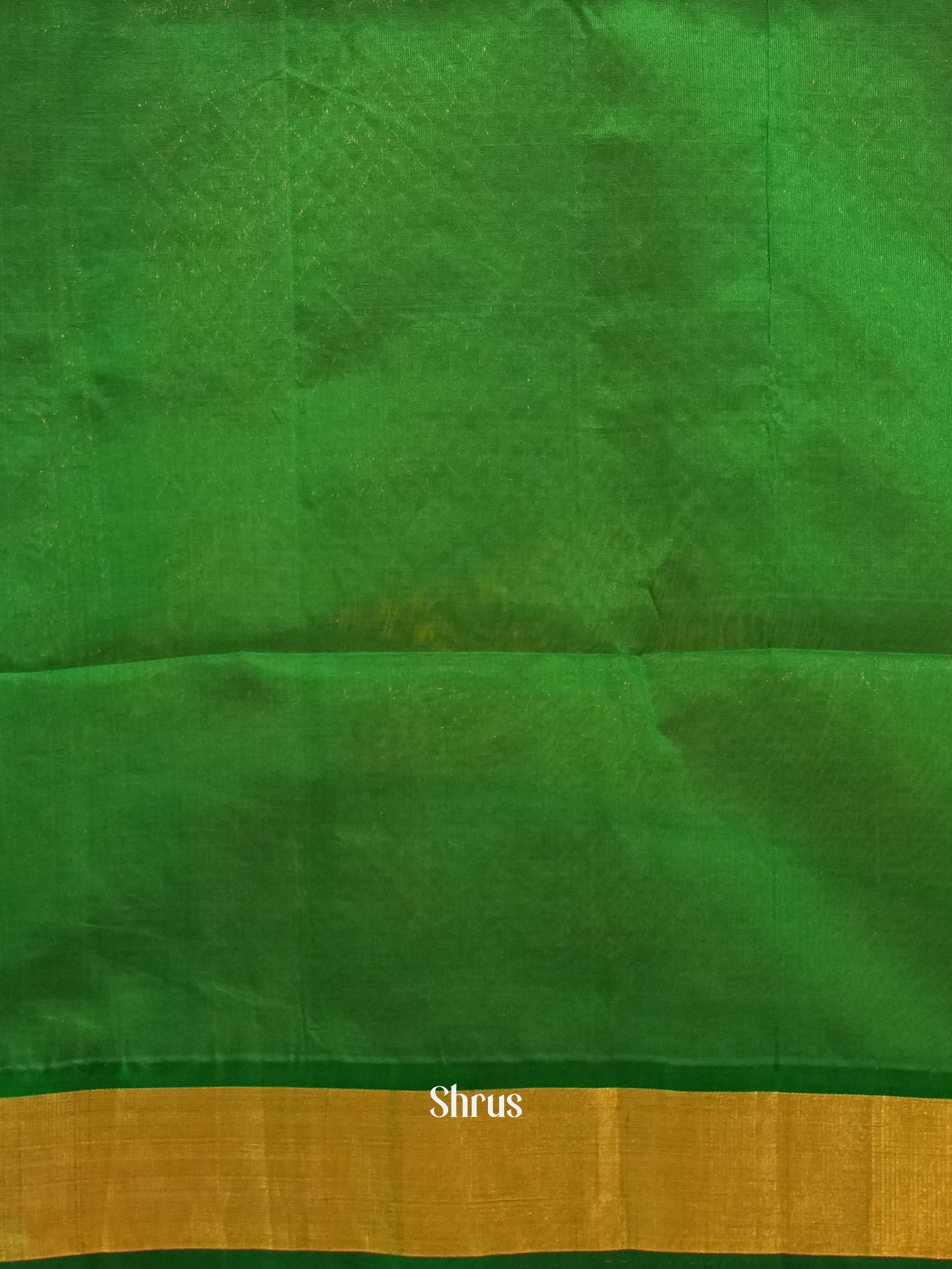 Yellow & Green- Silk Cotton Saree - Shop on ShrusEternity.com