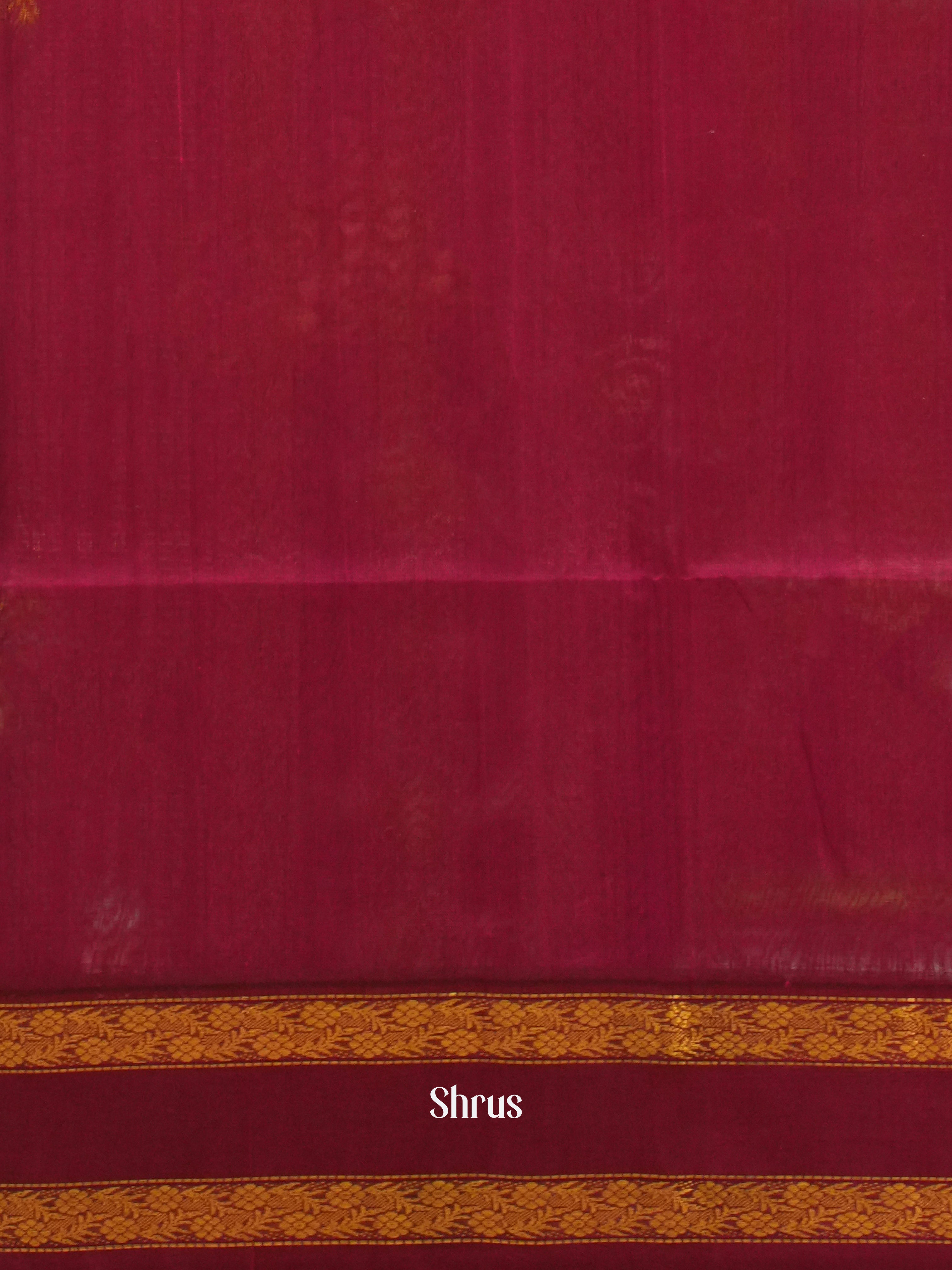 Black & Majenta -Silk Cotton Saree - Shop on ShrusEternity.com