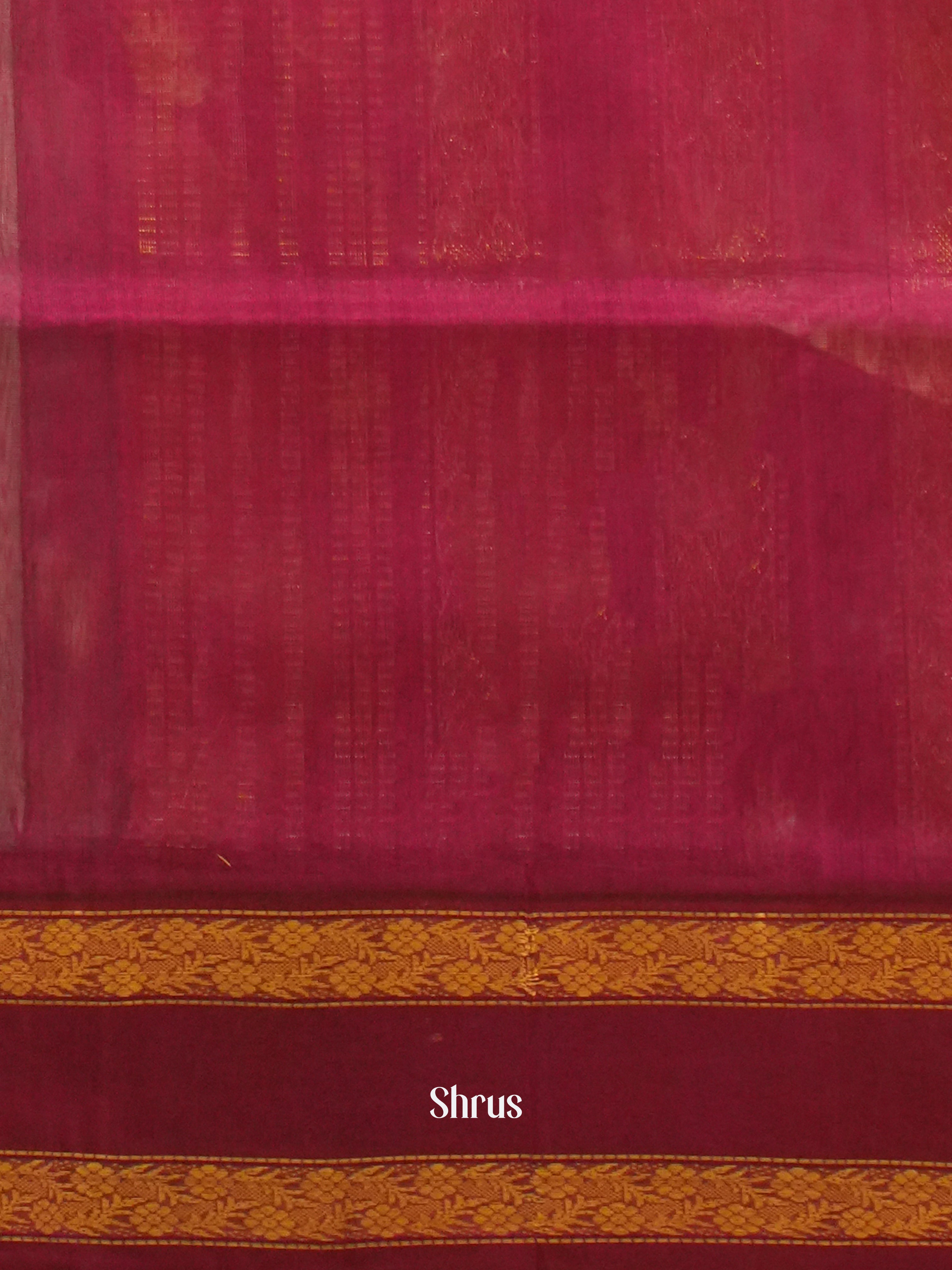 Blue & Majenta - Silk Cotton Saree - Shop on ShrusEternity.com