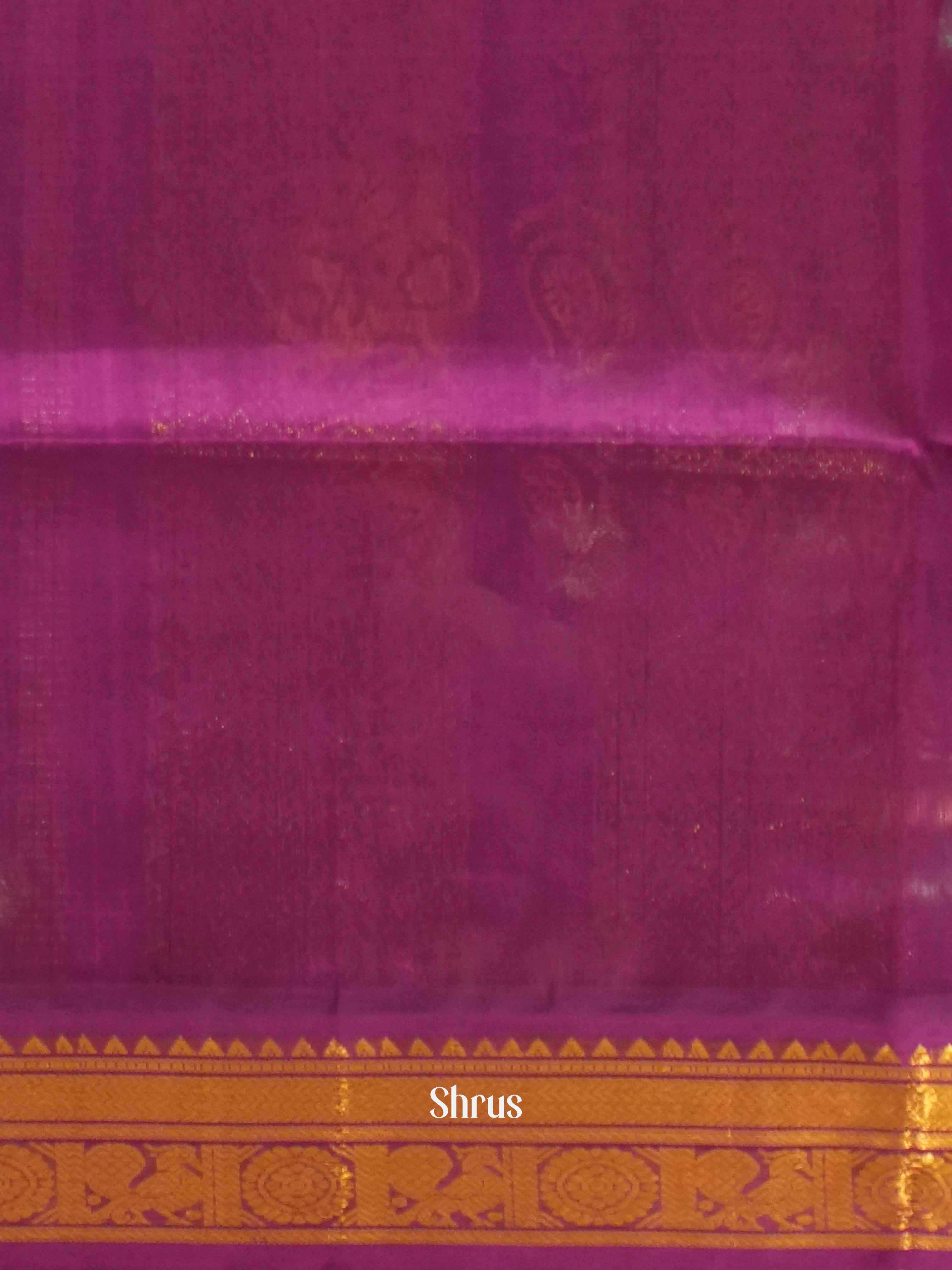 Green & Majenta - Silk Cotton Saree - Shop on ShrusEternity.com