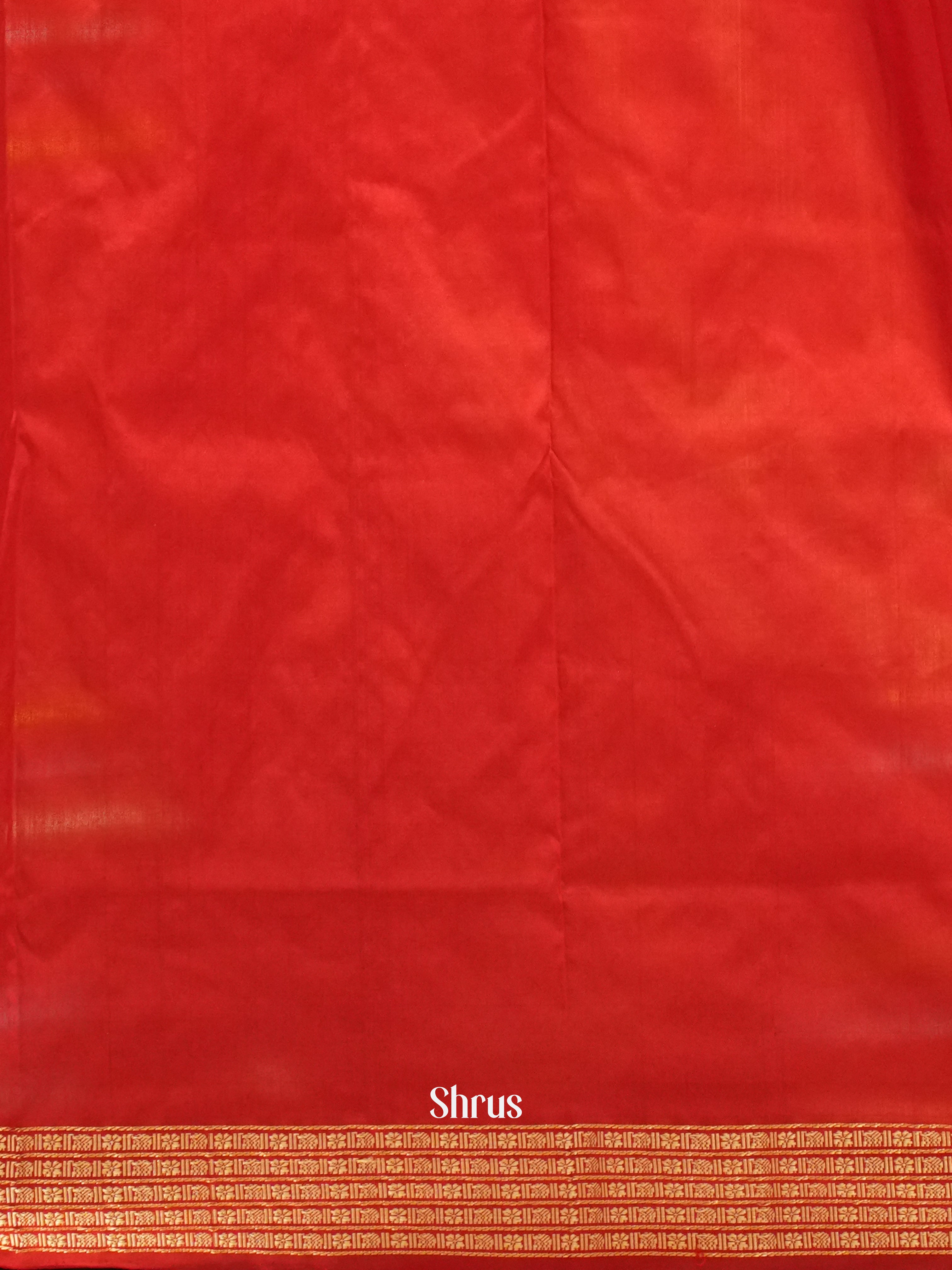 Beige & Red - Odisha Sambalpuri Soft Silk Saree - Shop on ShrusEternity.com