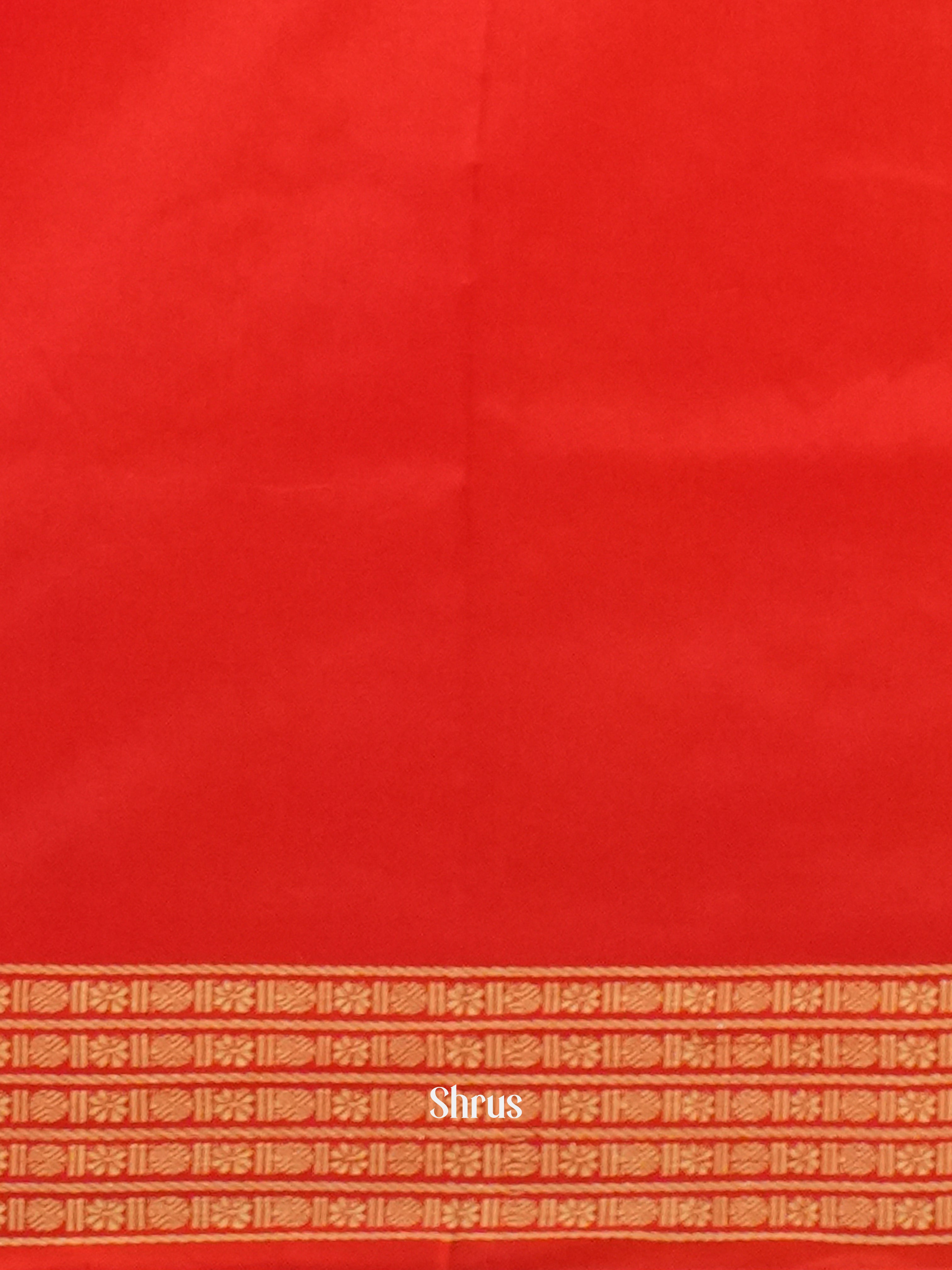 Cream & Red - Odisha Sambalpuri Soft Silk Saree - Shop on ShrusEternity.com