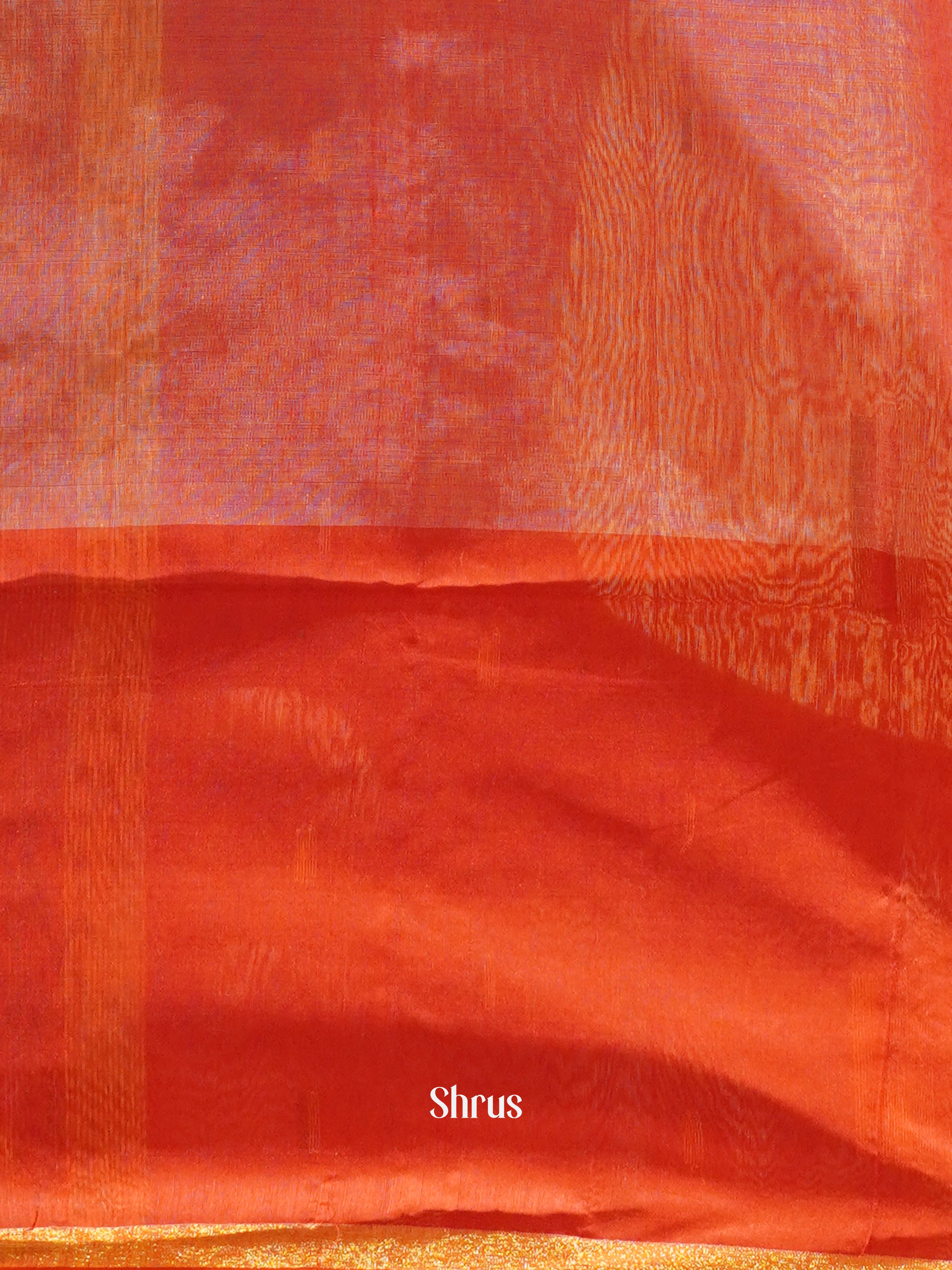 Cream & Red  - Bengal cotton Saree - Shop on ShrusEternity.com