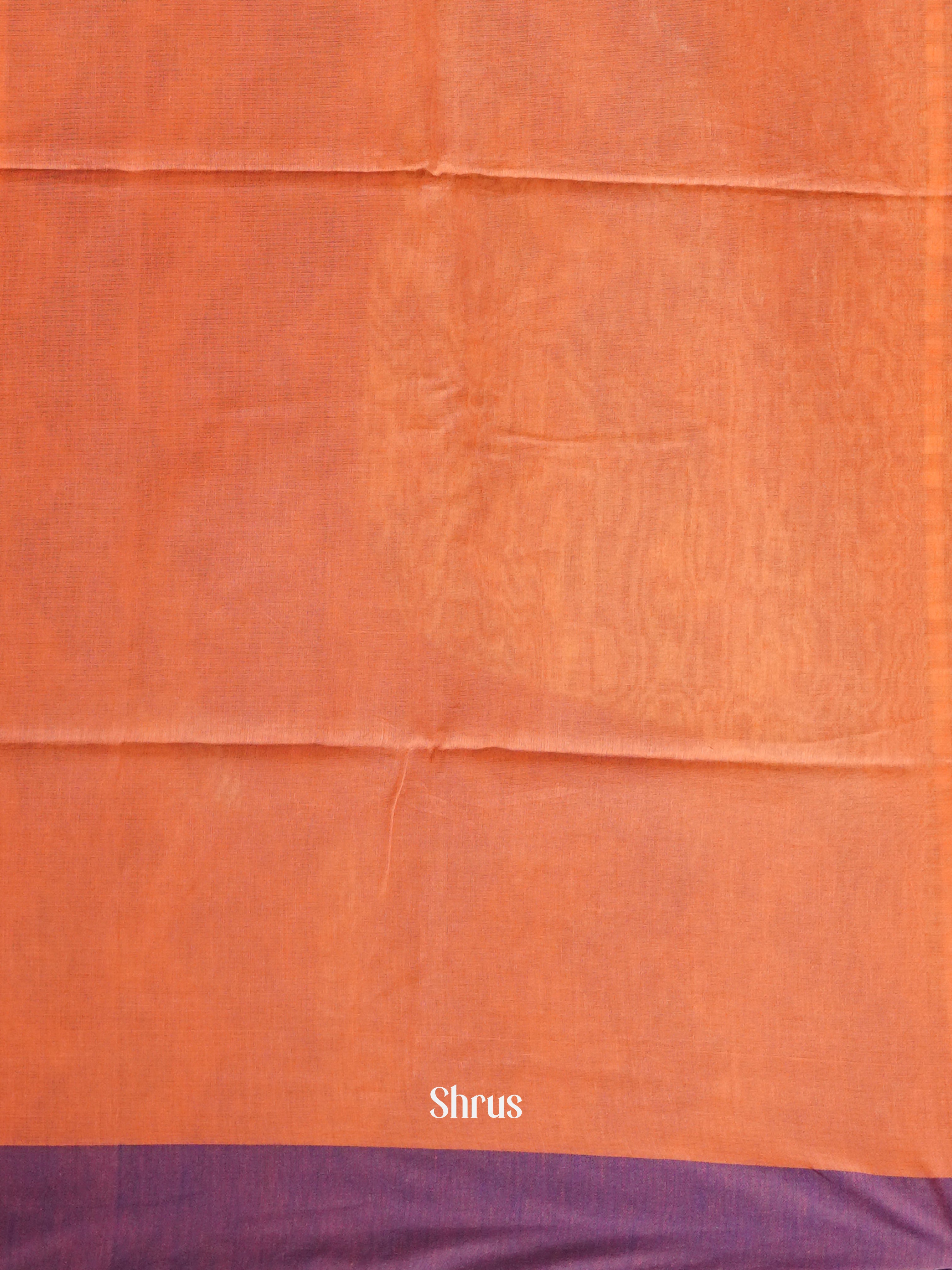 Peach & Blue - Semi Ikkat saree - Shop on ShrusEternity.com