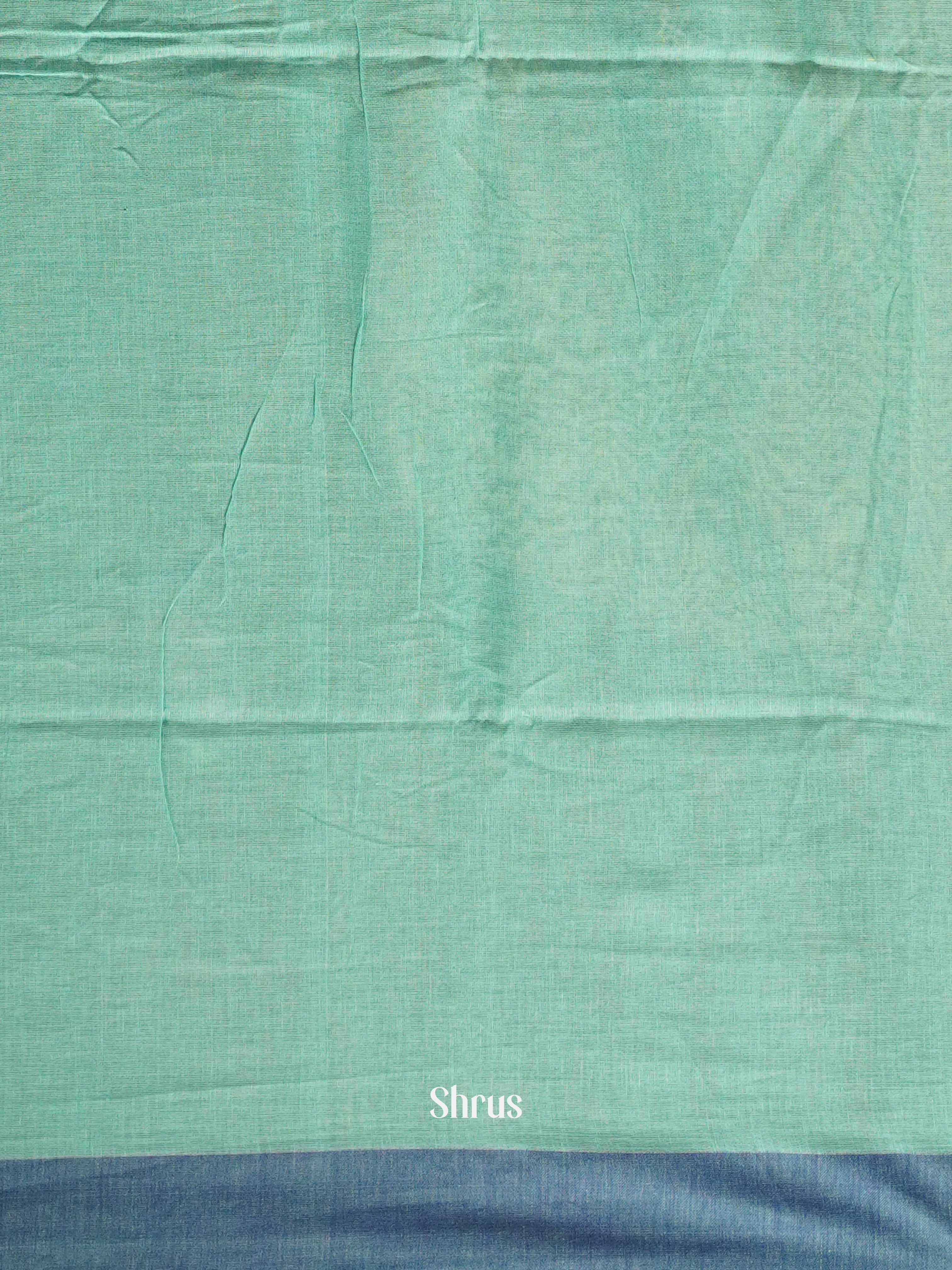 Teal Green & Blue - Semi Ikkat Saree - Shop on ShrusEternity.com