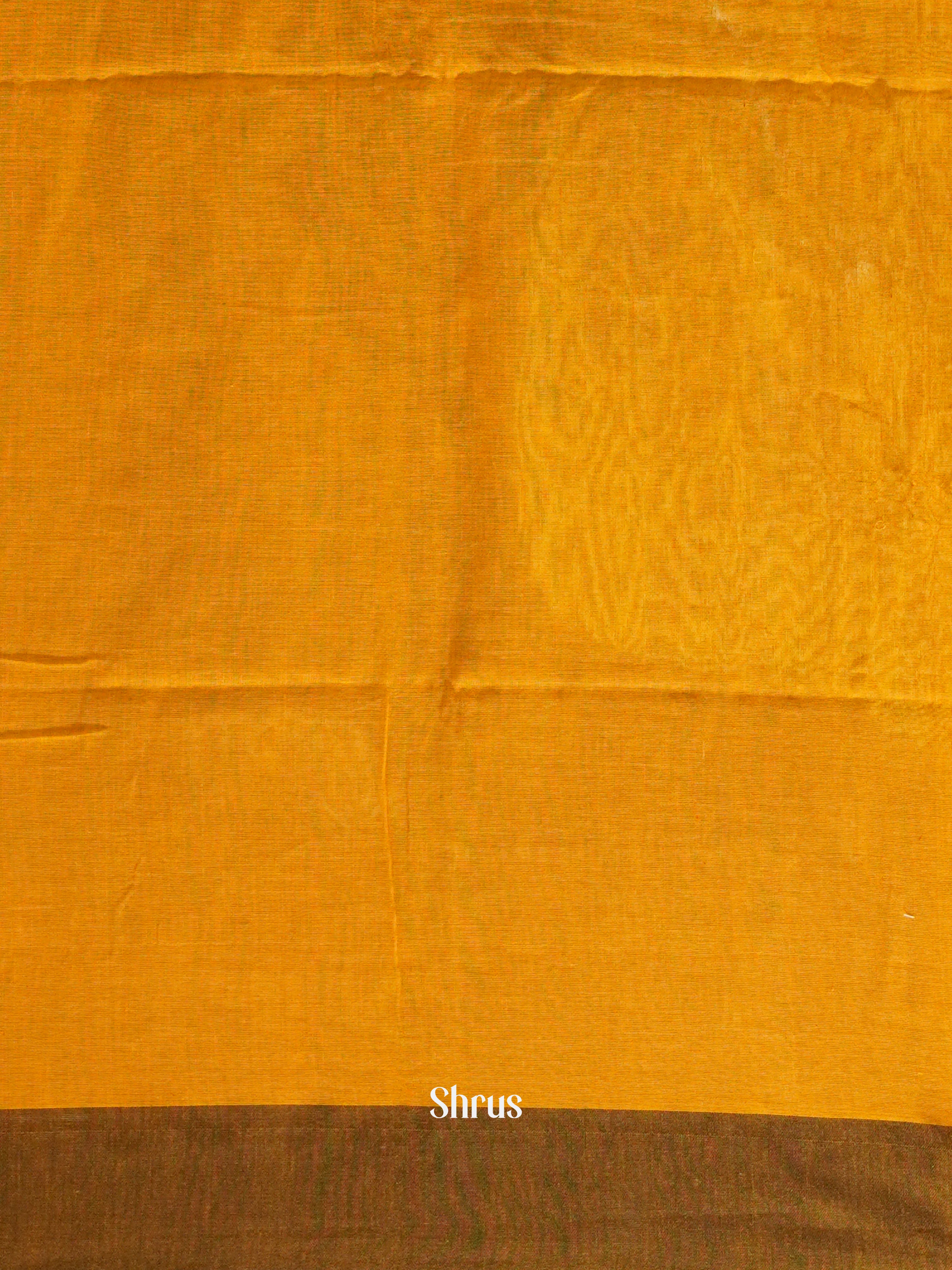 Mustard & Brown - Semi Ikkat Saree - Shop on ShrusEternity.com