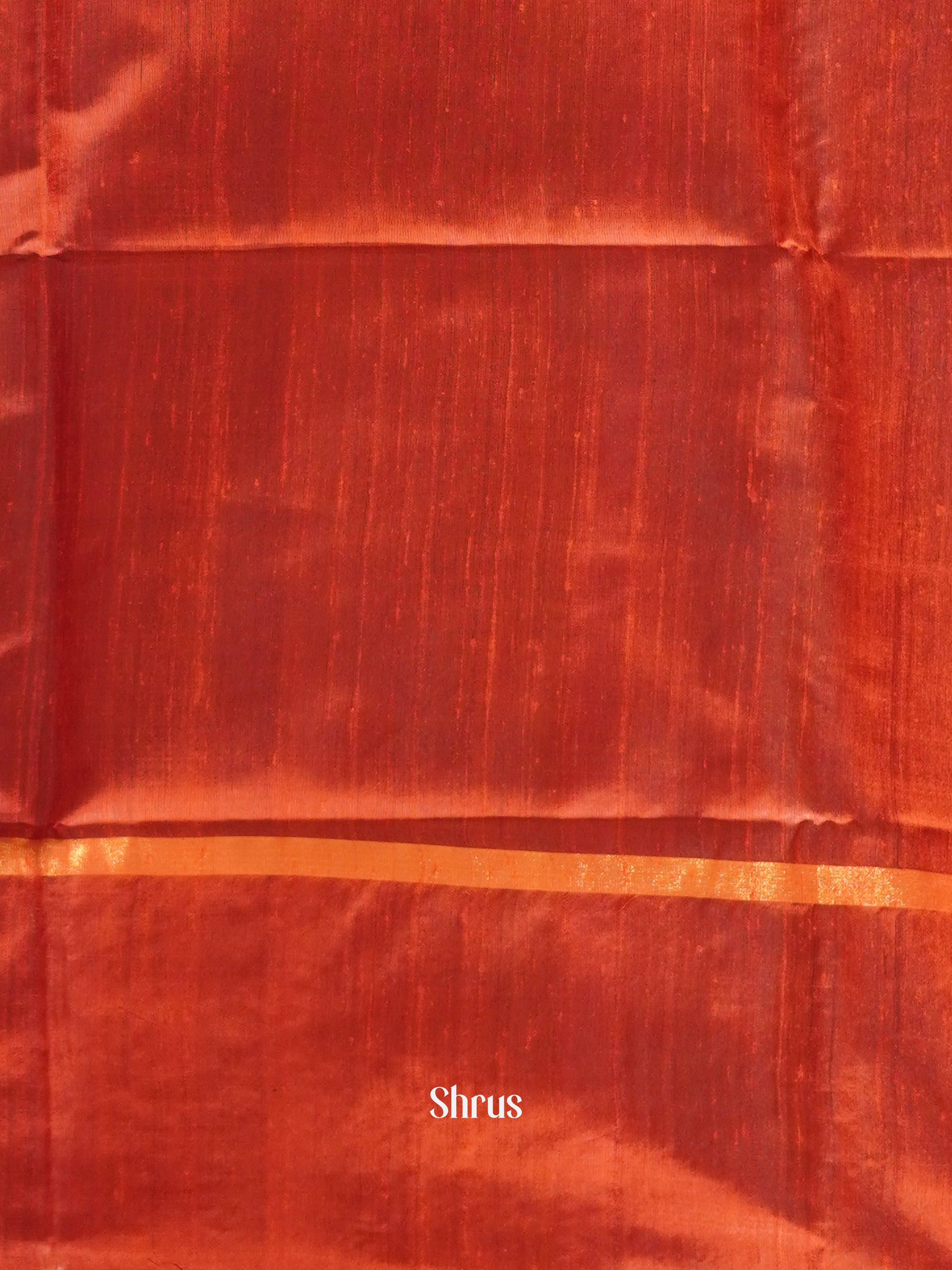 Violet & Red - Raw Silk Saree