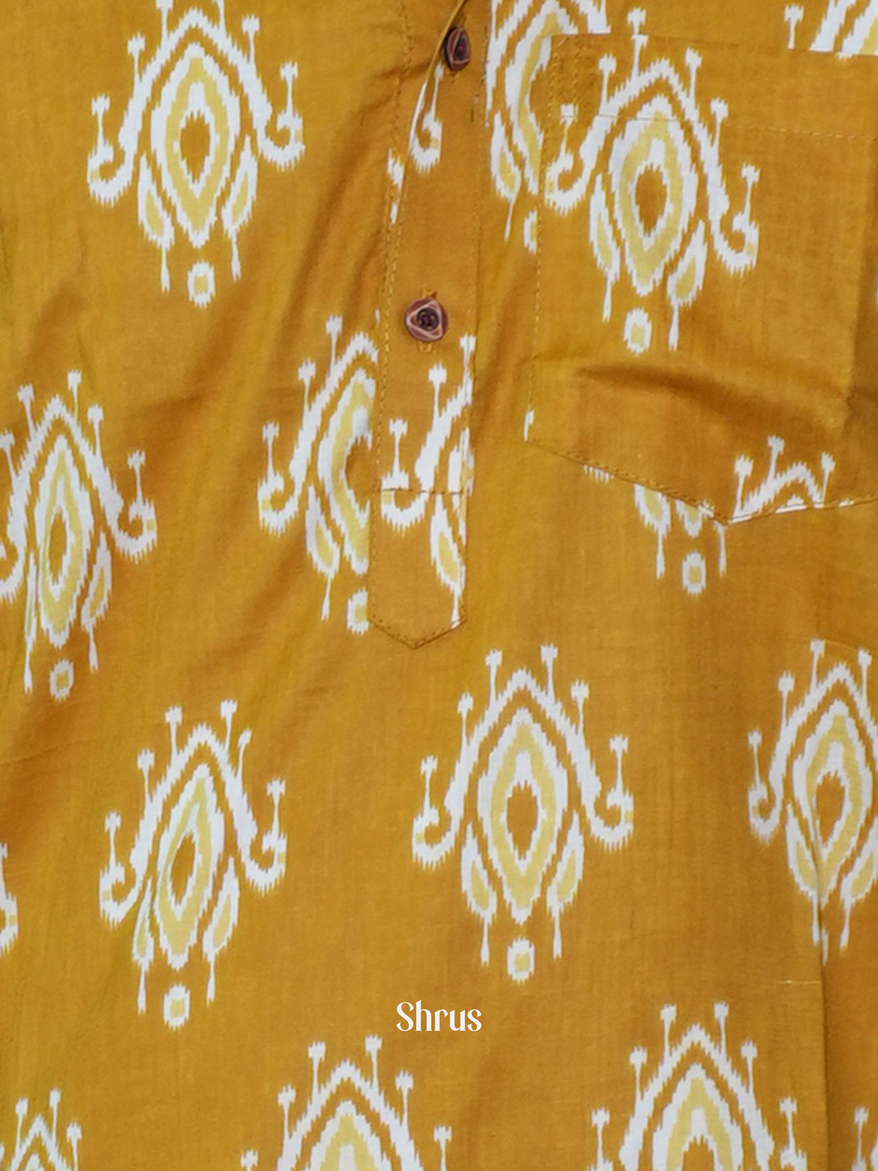 Mustard - Readymade Mens Kurta