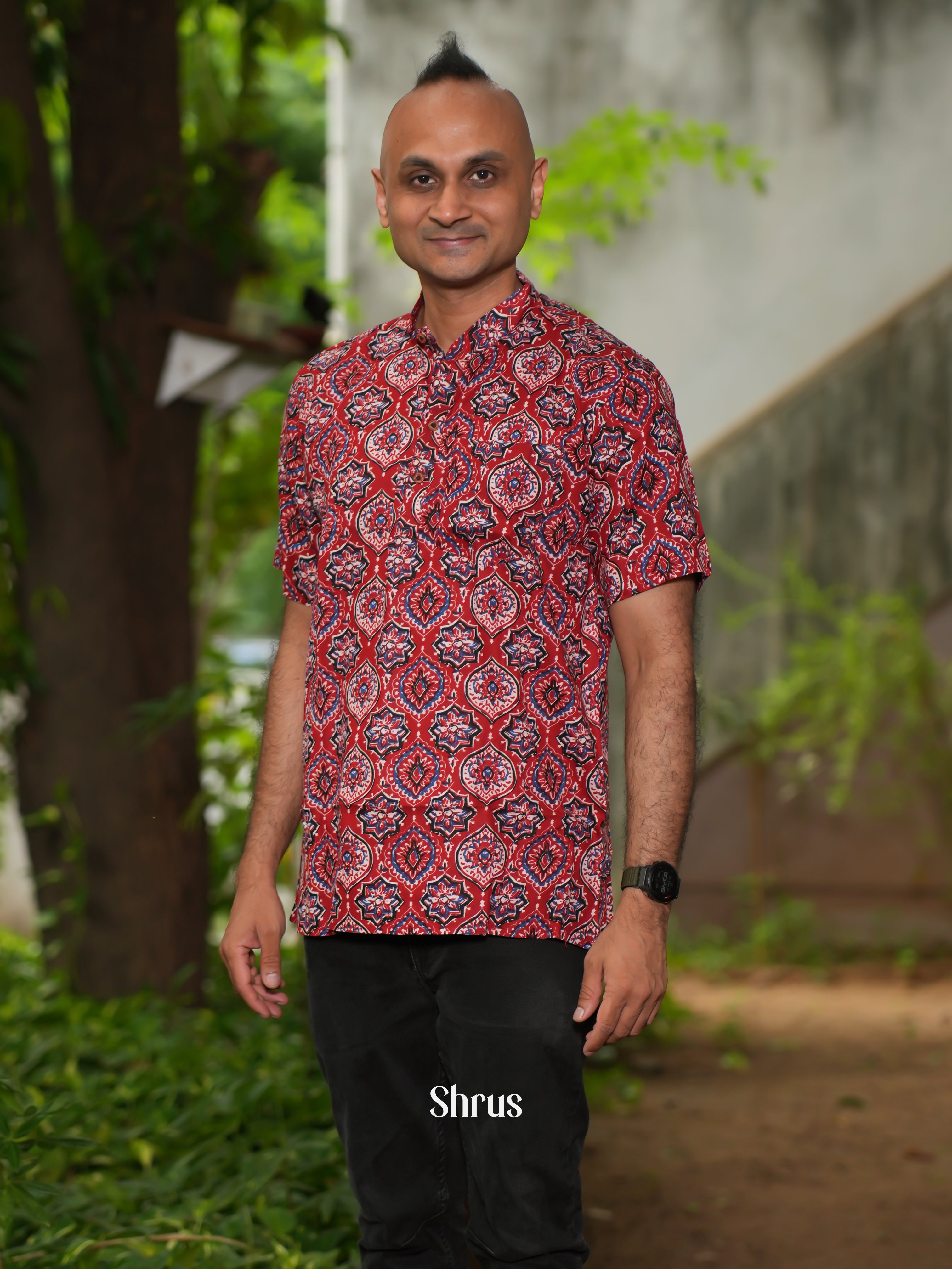 Red- Readymade Mens Kurta