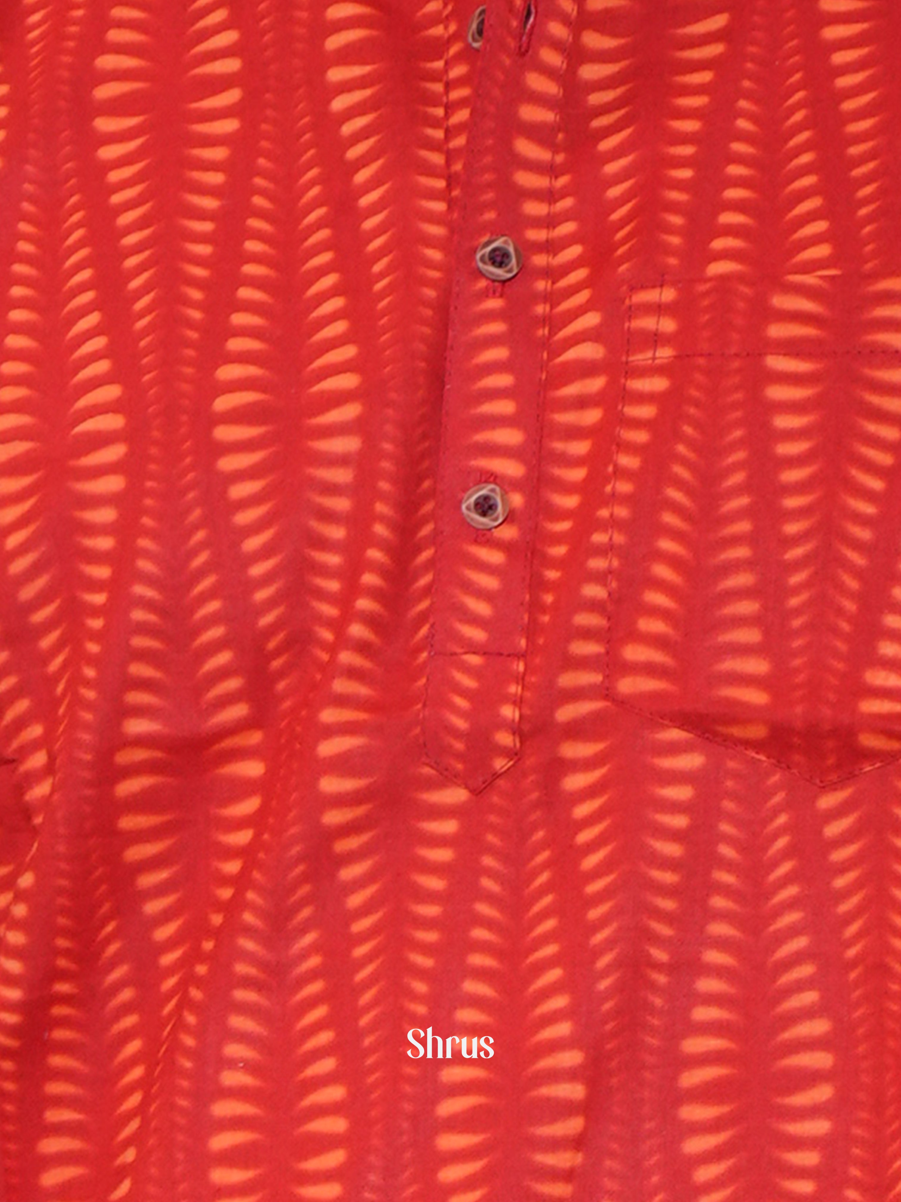 Orange - Readymade Mens Kurta