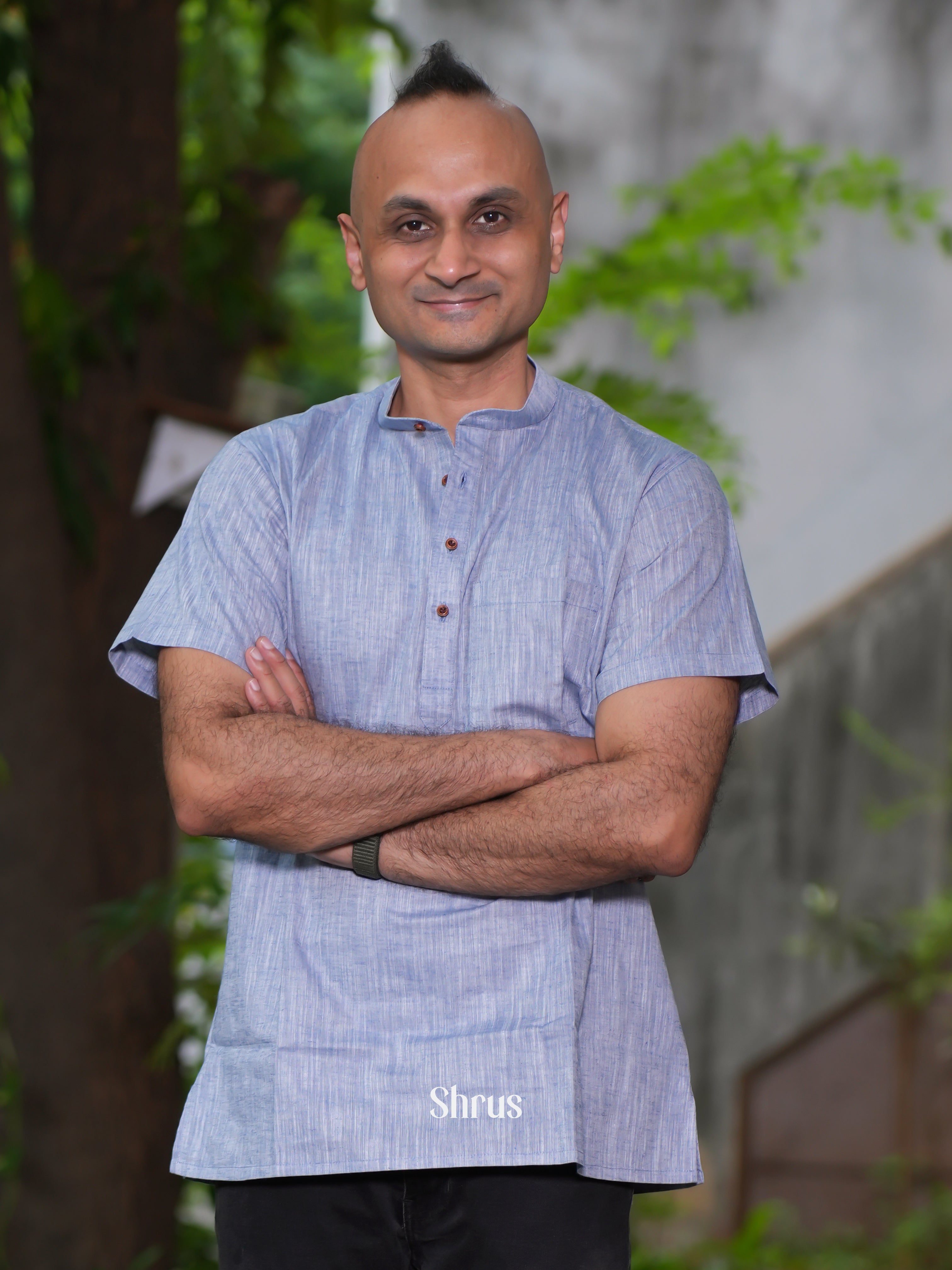 Blue -Readymade Mens Kurta