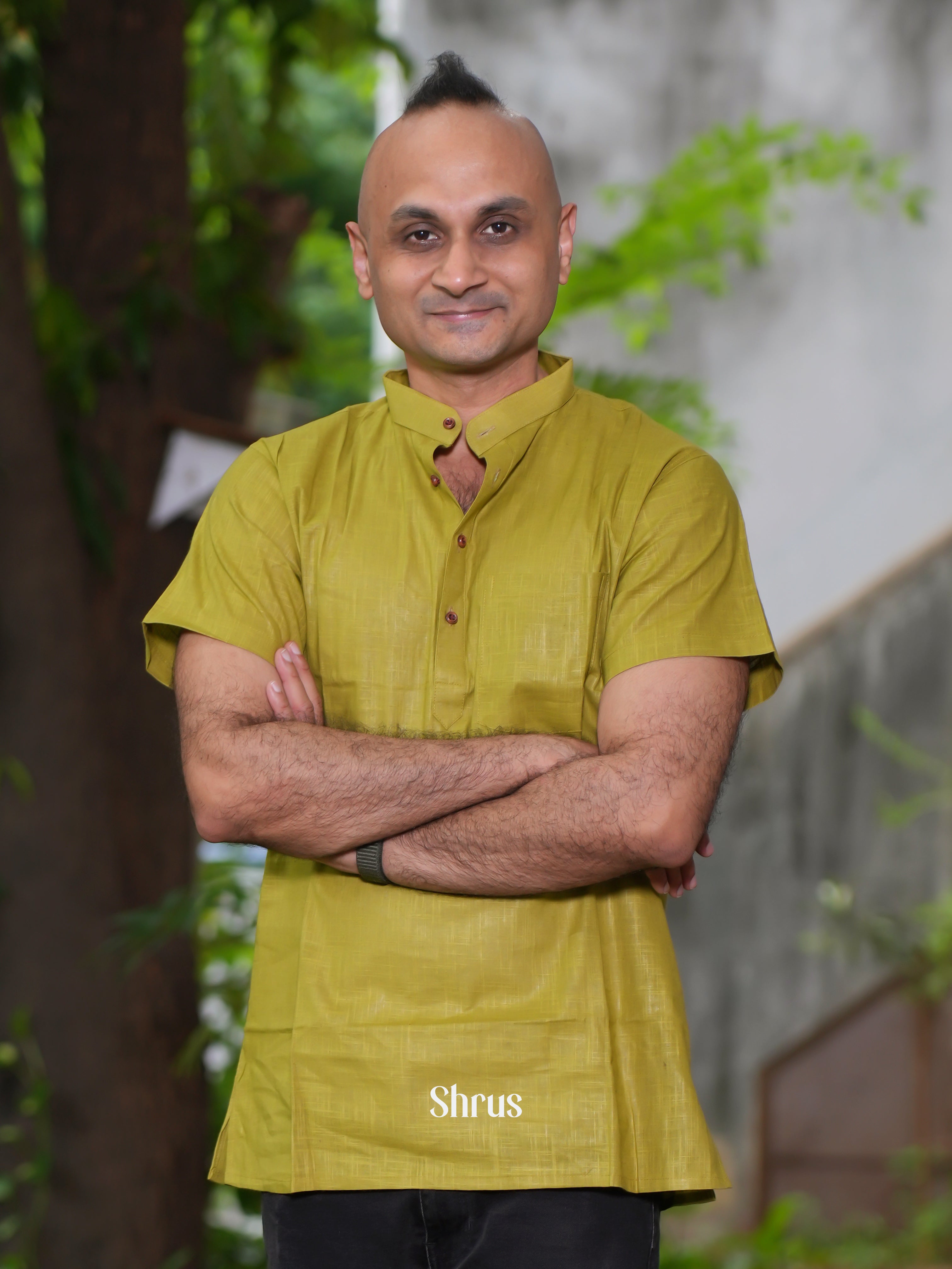 Green - Readymade Mens Kurta