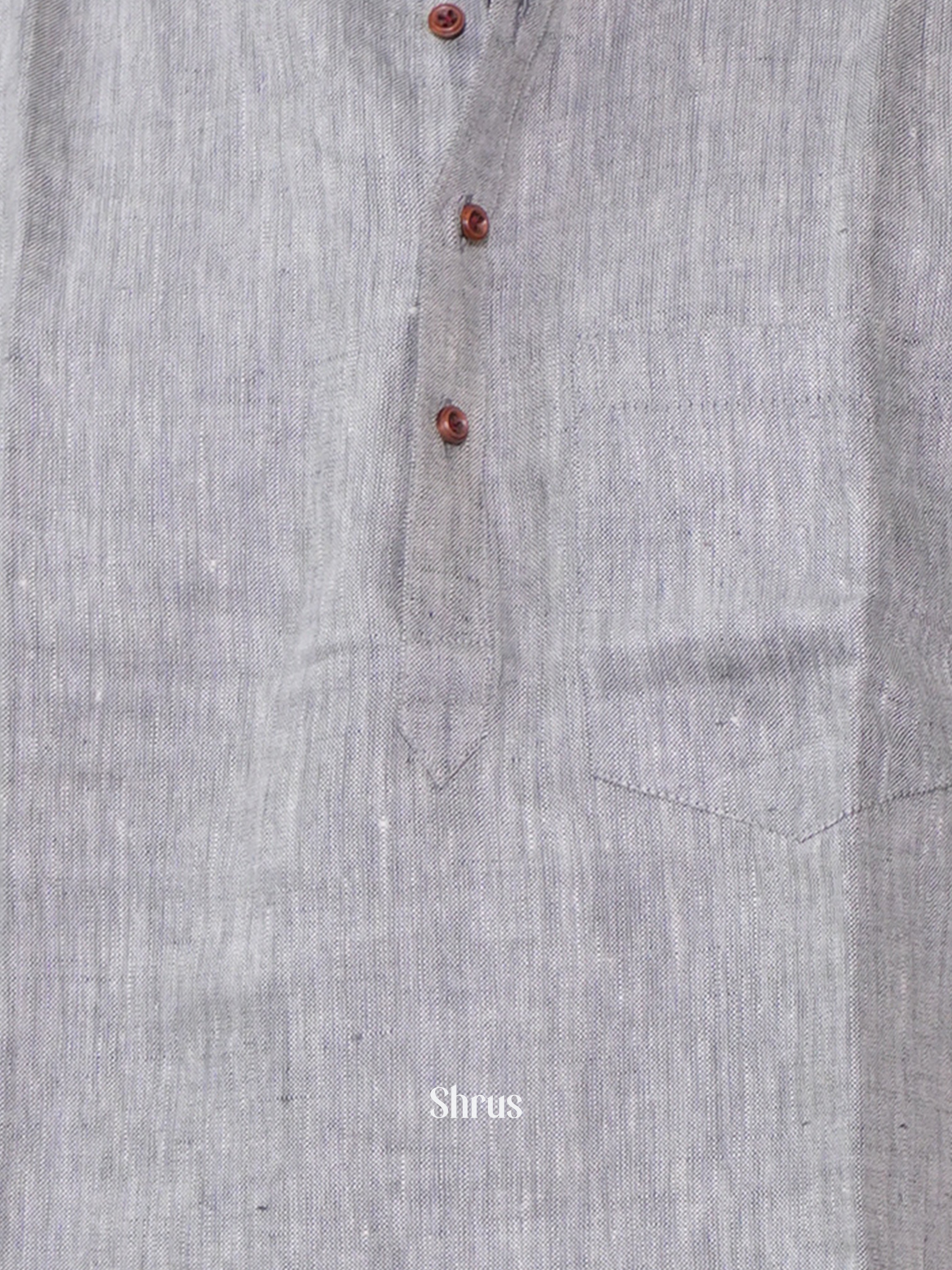 Grey - Readymade Mens Kurta