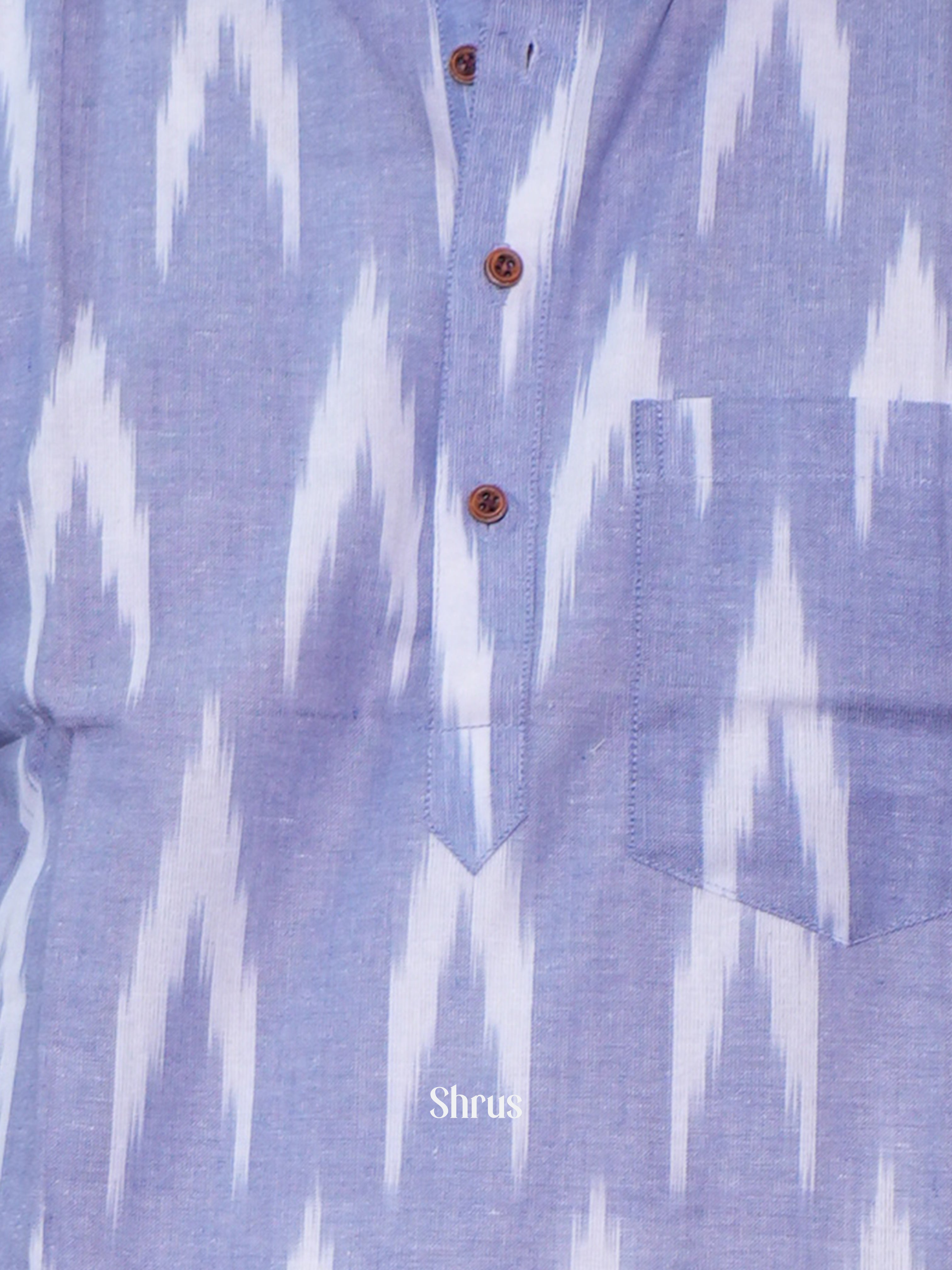 Purple - Readymade  Mens Shor Kurta