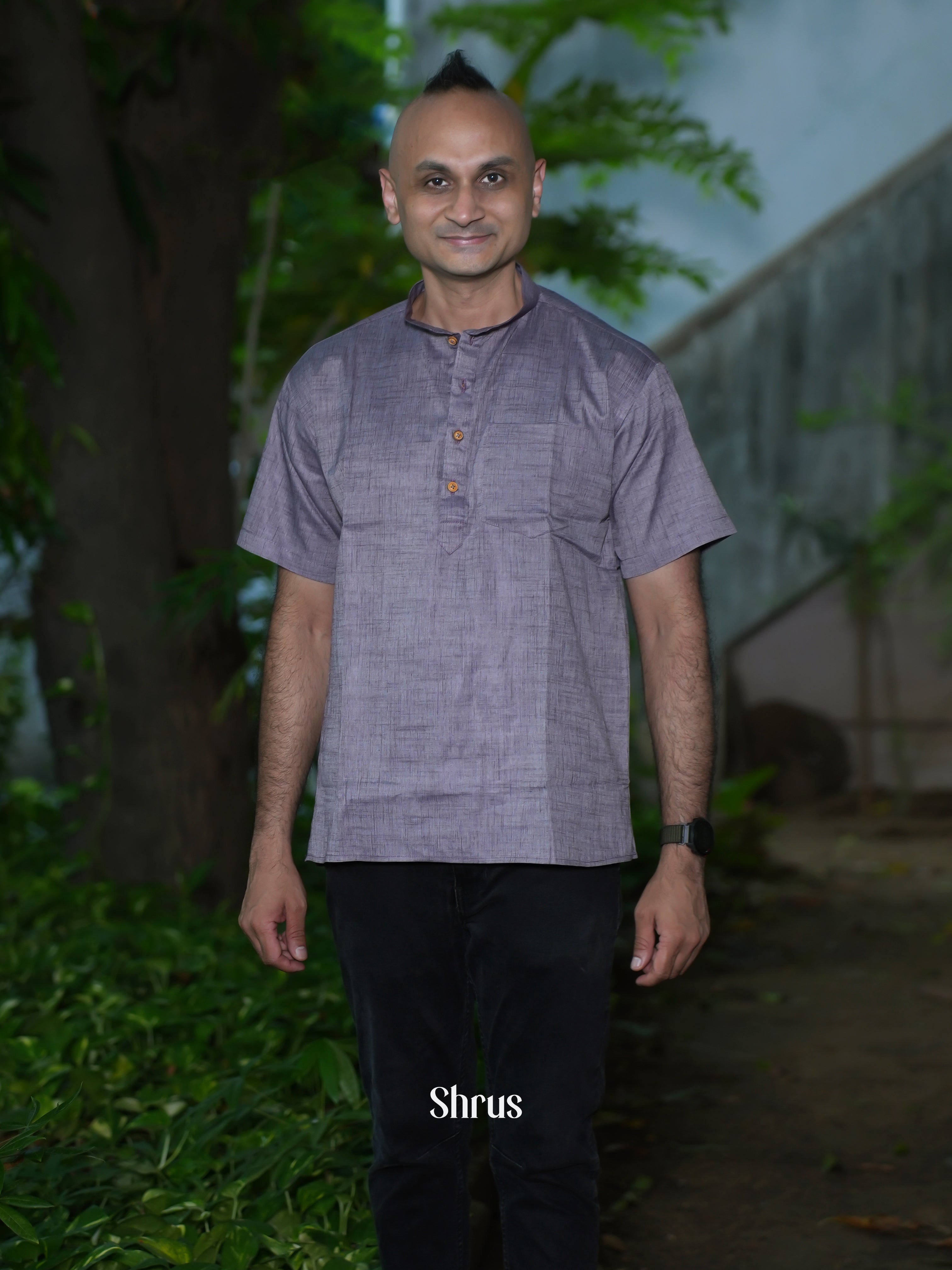 Purple - Readymade Mens Kurta