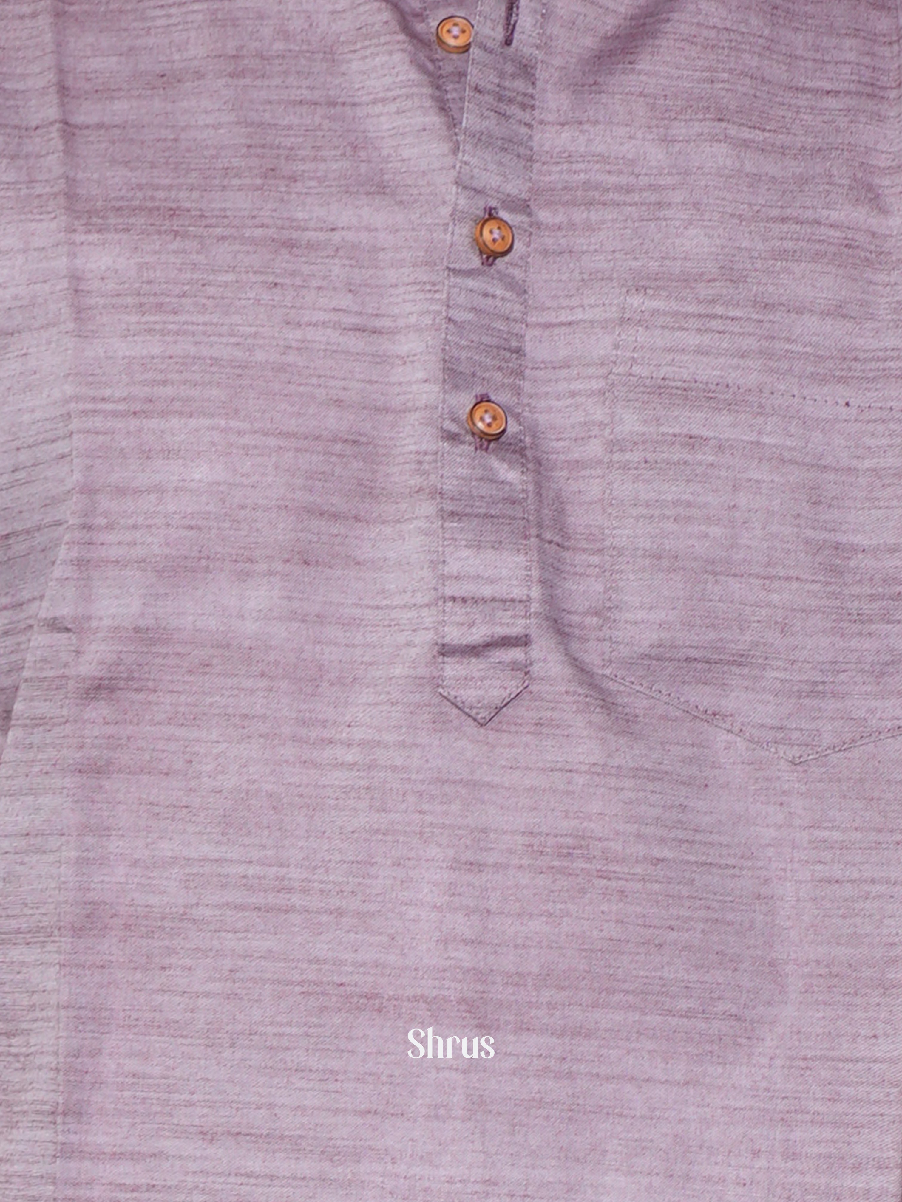 Purple  - Readymade Mens Short Kurta