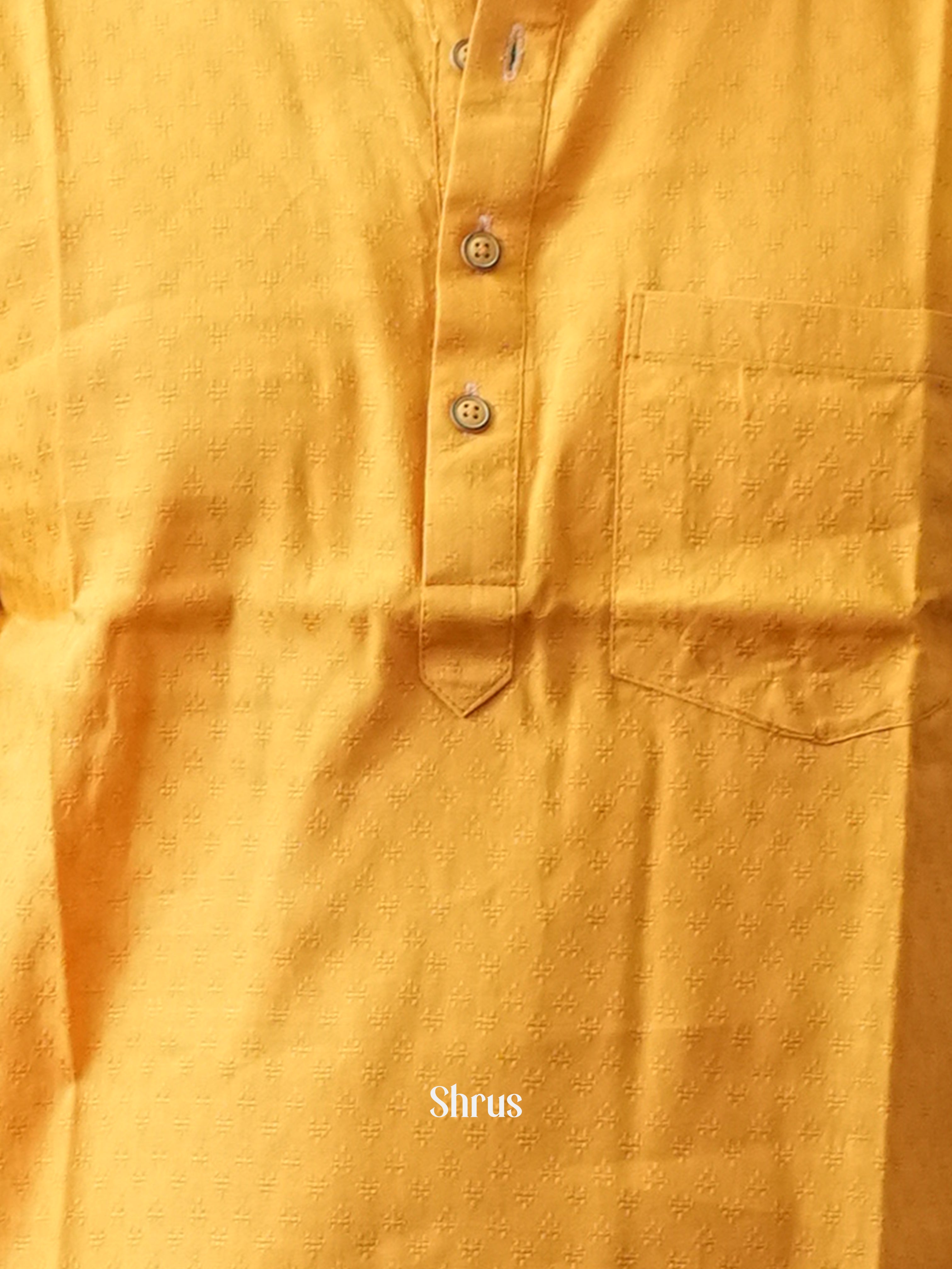 Mustard - Readymade Mens Kurta