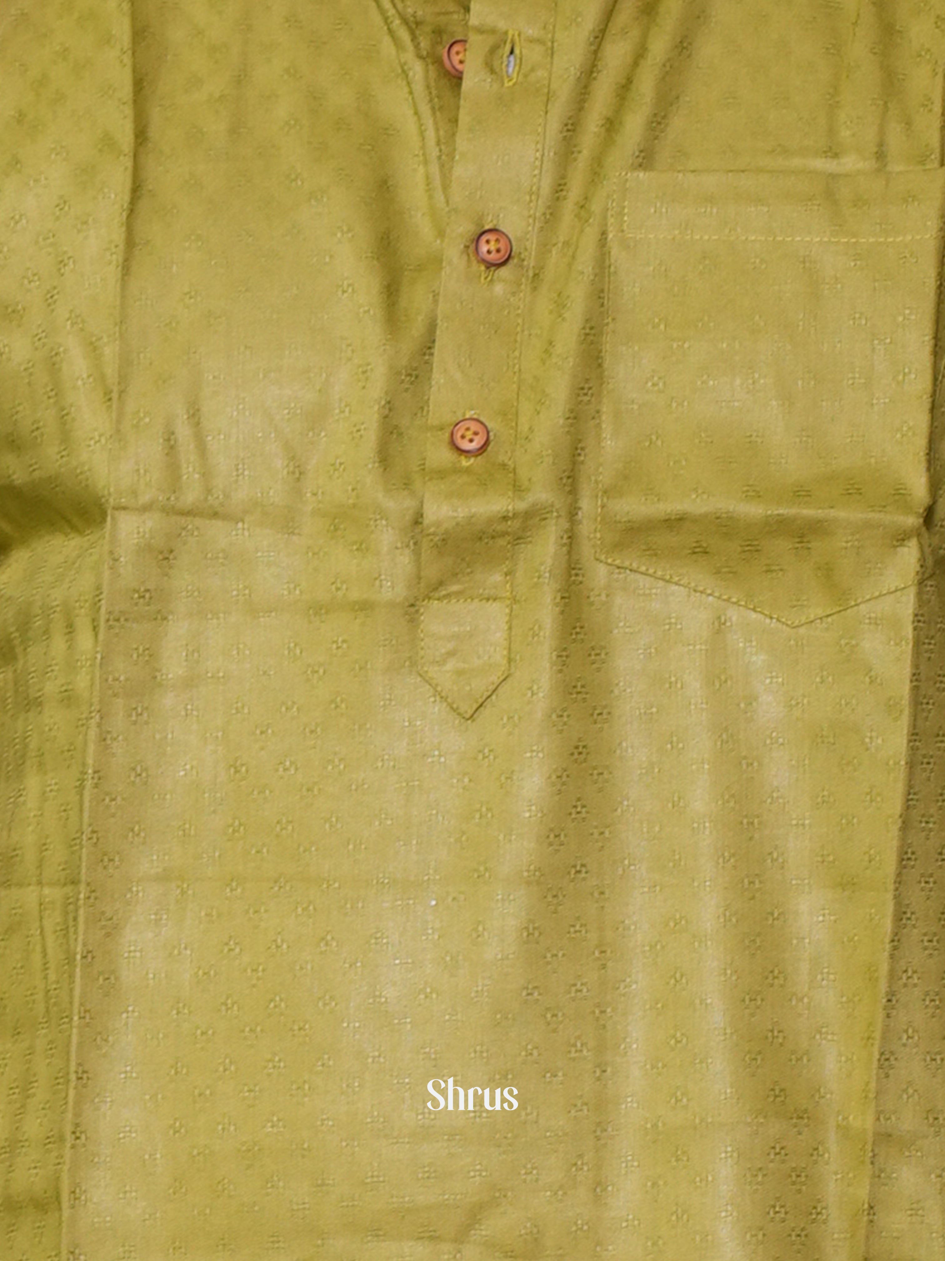 Green - Readymade Mens Short Kurta