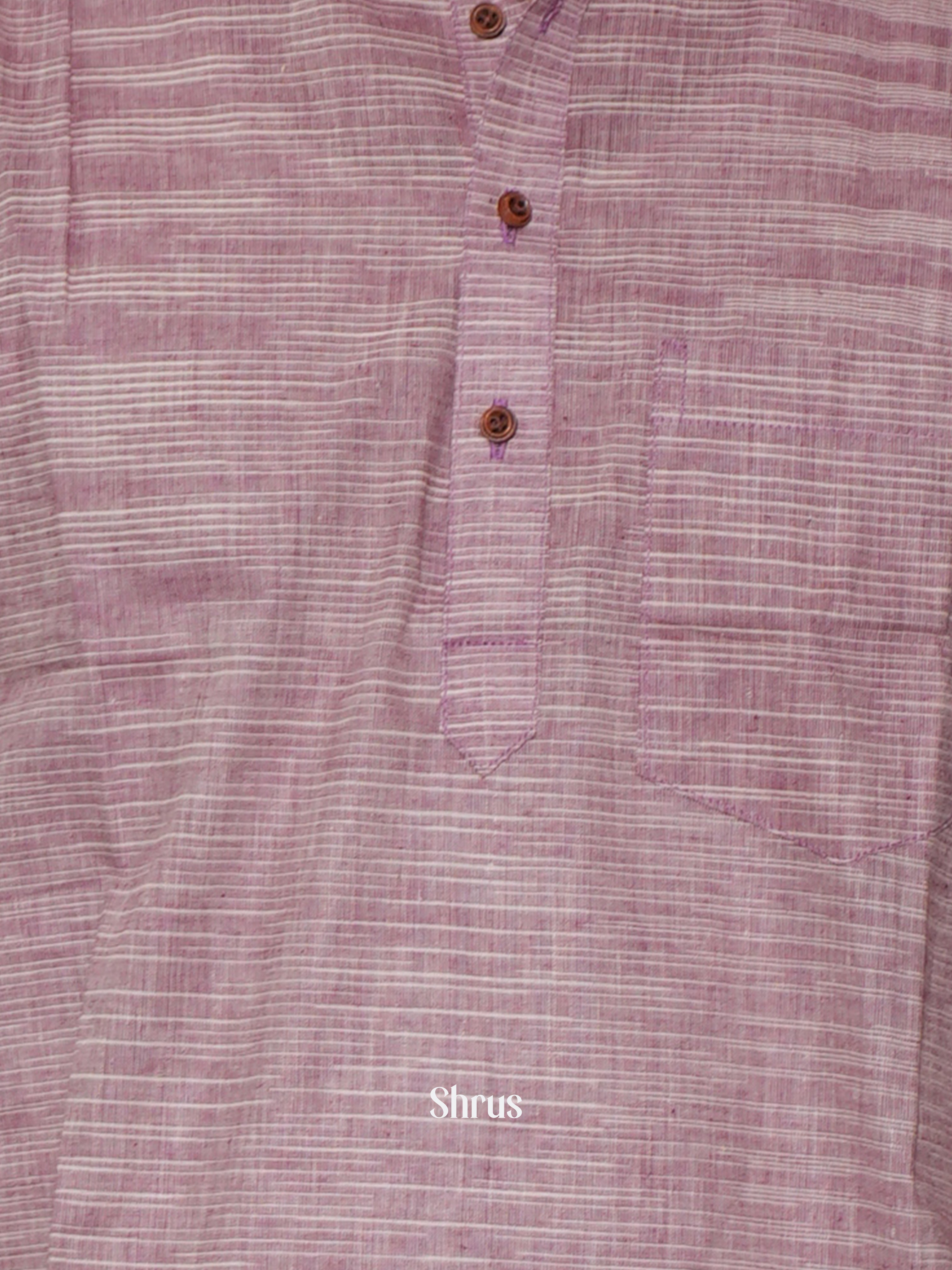 Dusty Pink  - Readymade Mens Short Kurta