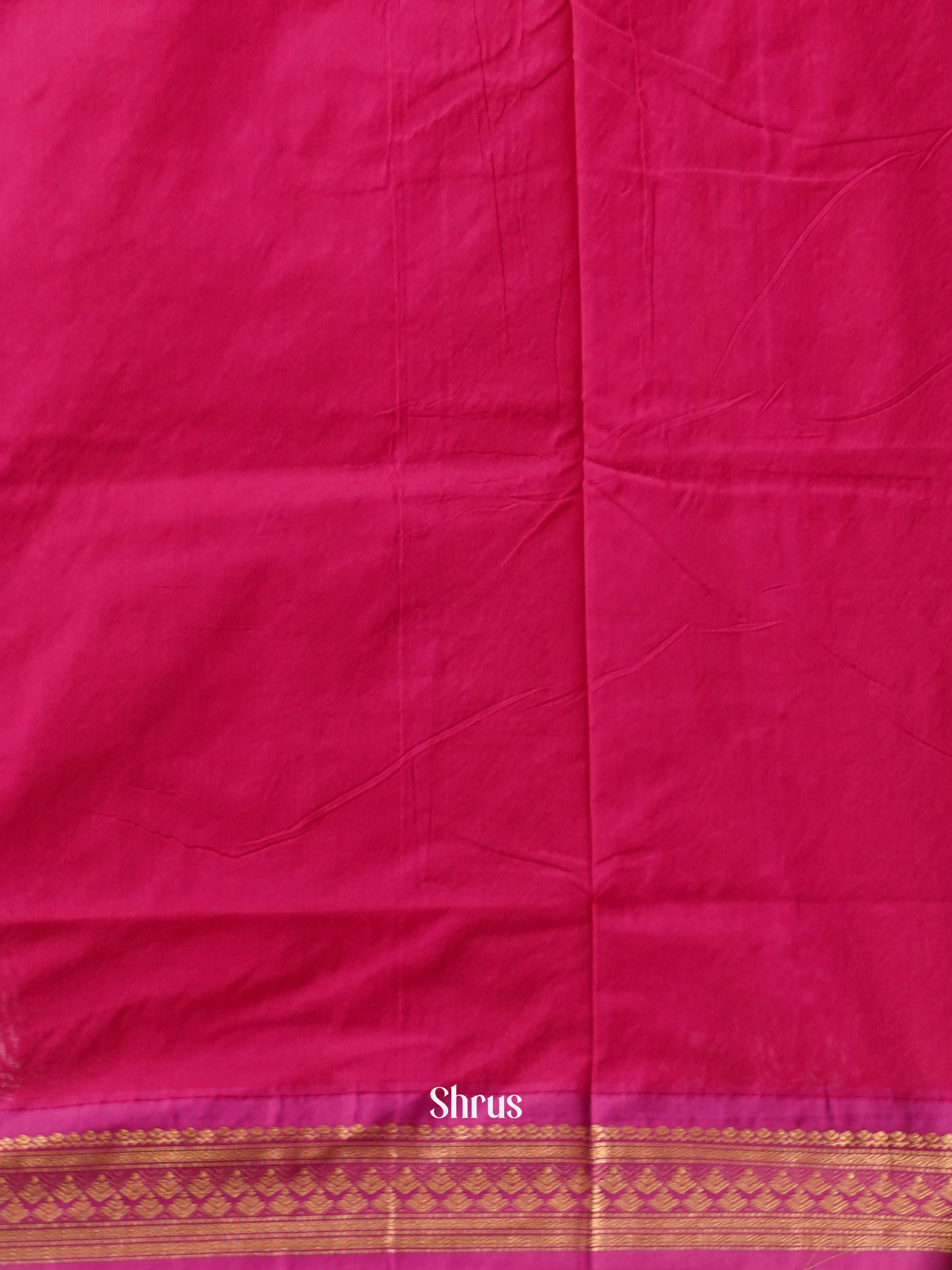 Blue & Pink  - Kalyani Cotton Saree