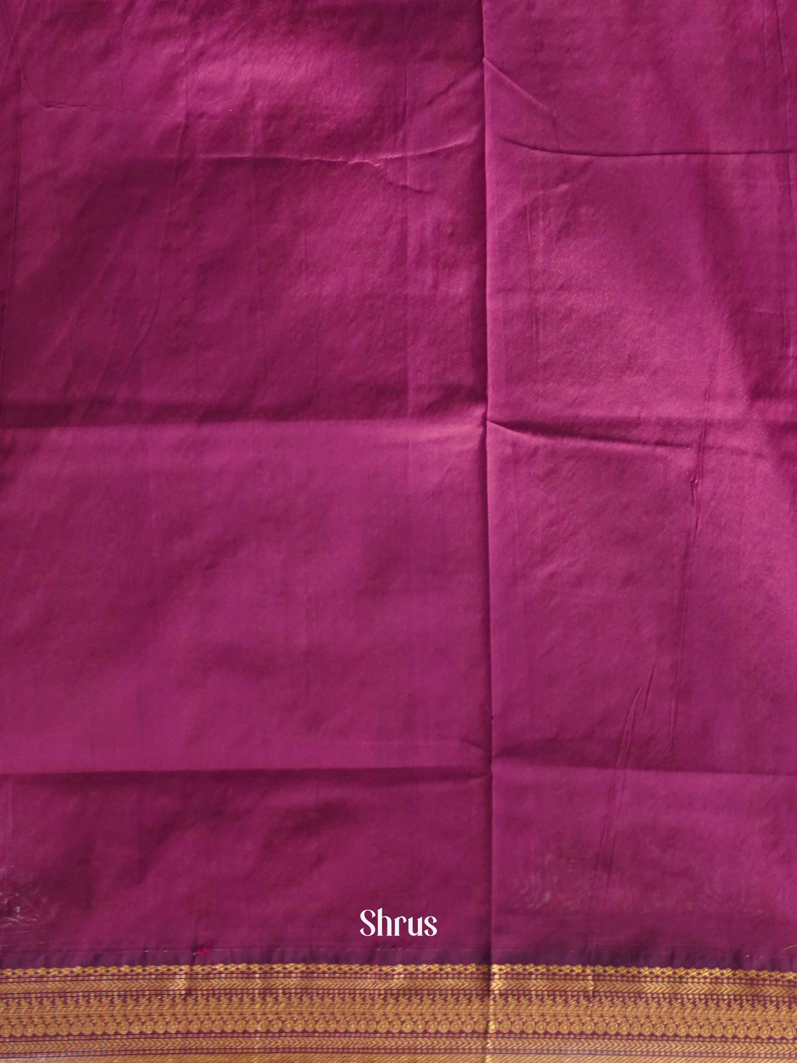 Beige & Purple - Kalyani Cotton Saree