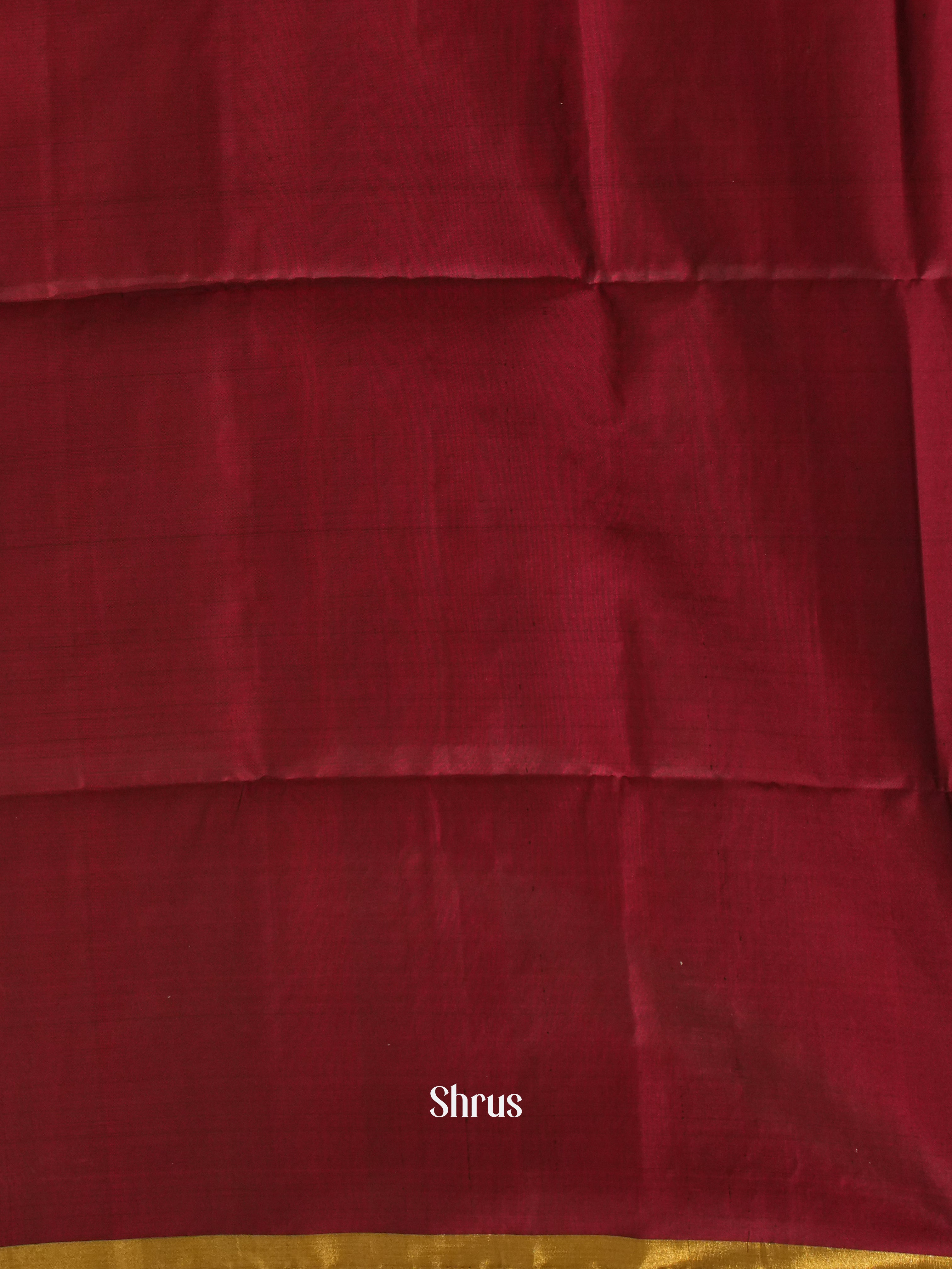 Green & Maroon - Soft Silk Saree - Shop on ShrusEternity.com