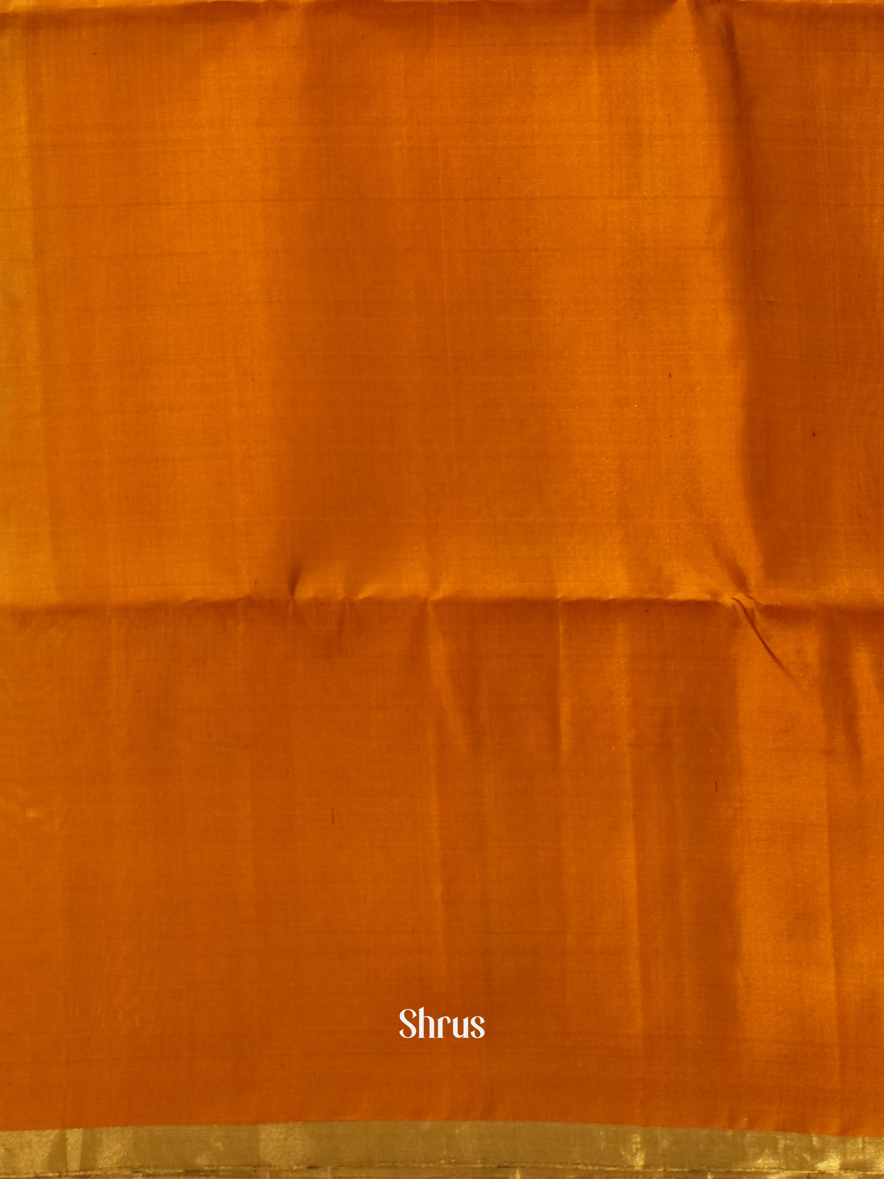 Grey & Brick Orange - Soft Silk Saree - Shop on ShrusEternity.com