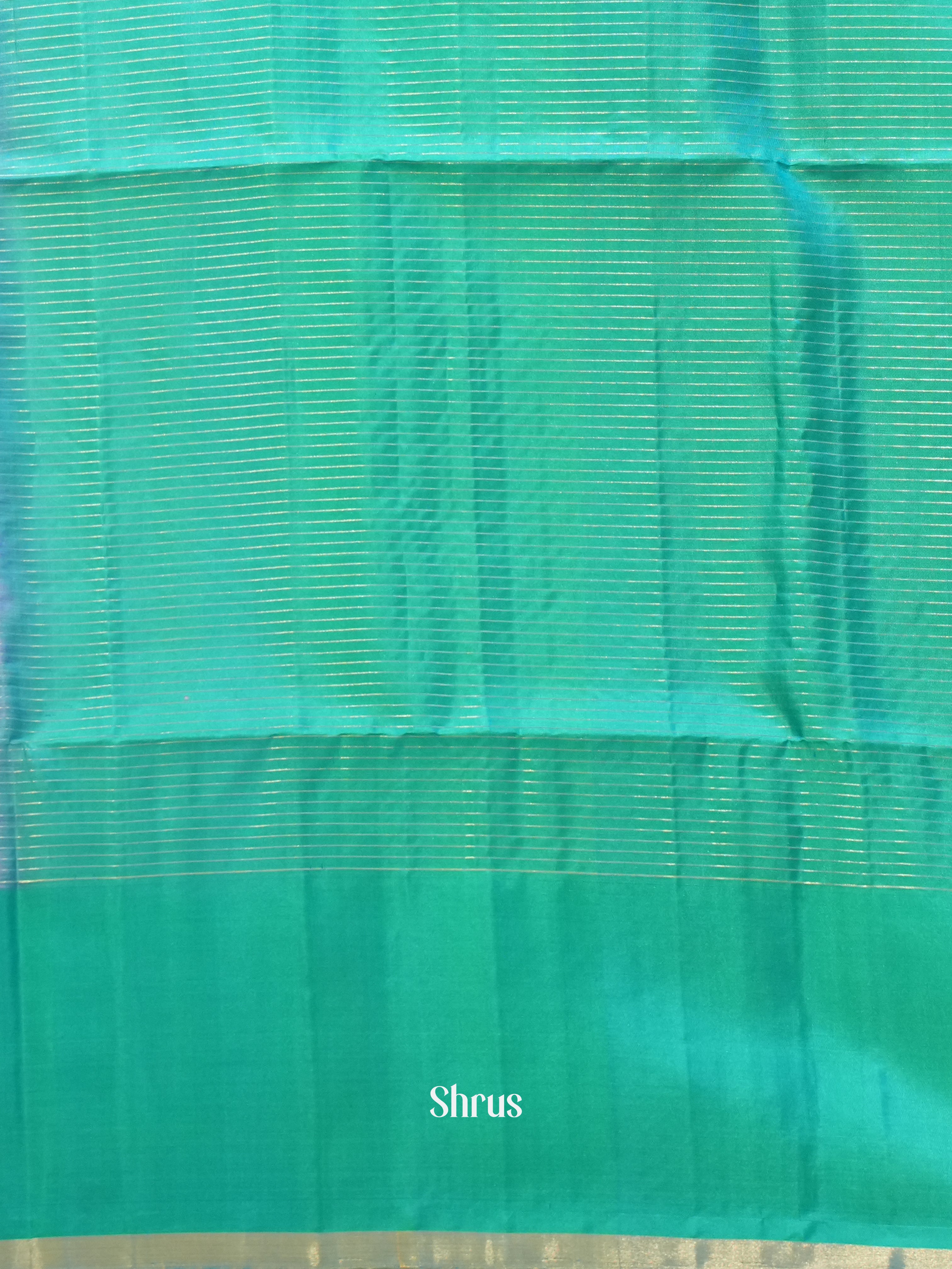 Blue & Green - Soft Silk Saree - Shop on ShrusEternity.com