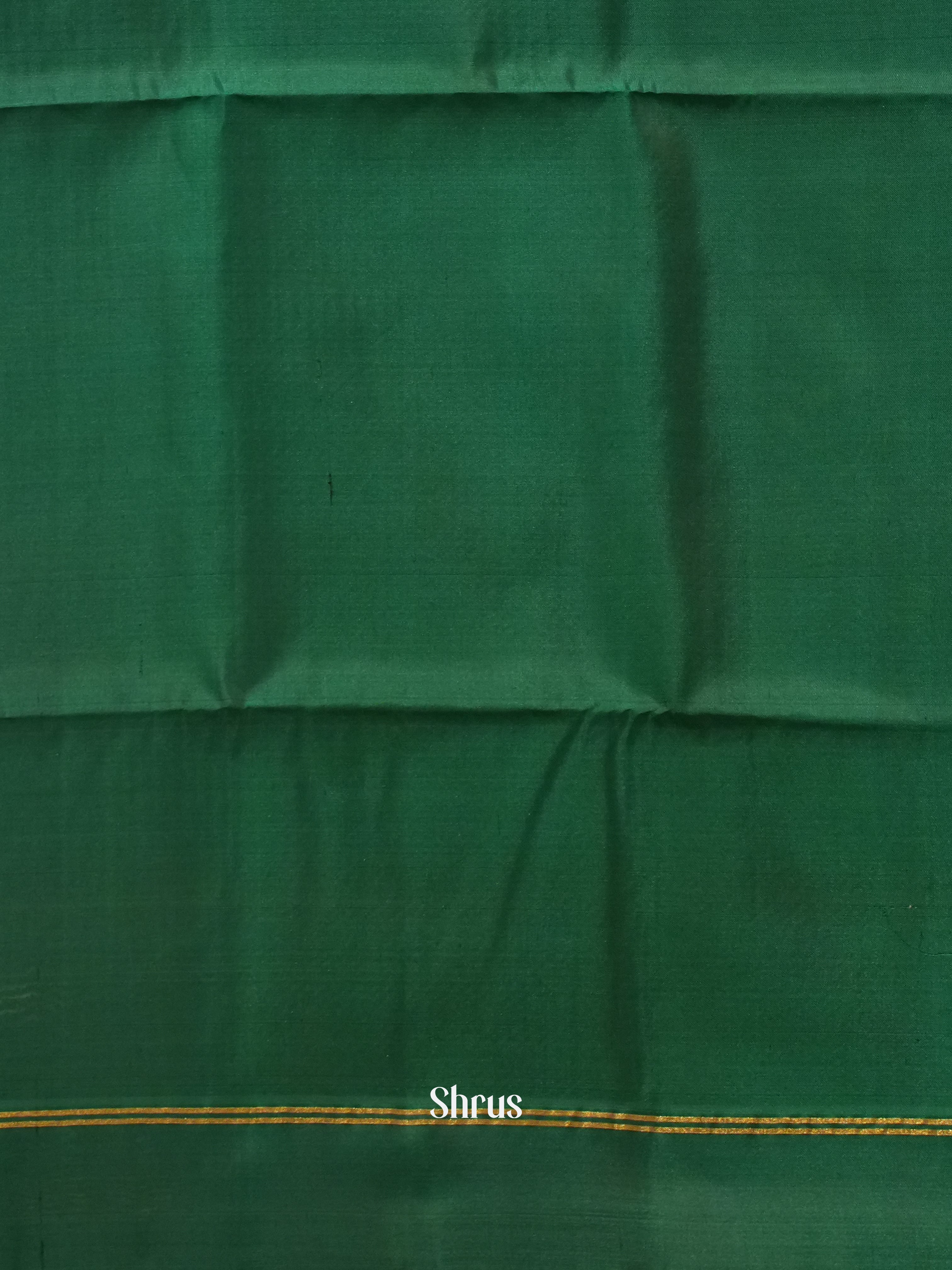 Wine & Green - Soft Silk Saree - Shop on ShrusEternity.com