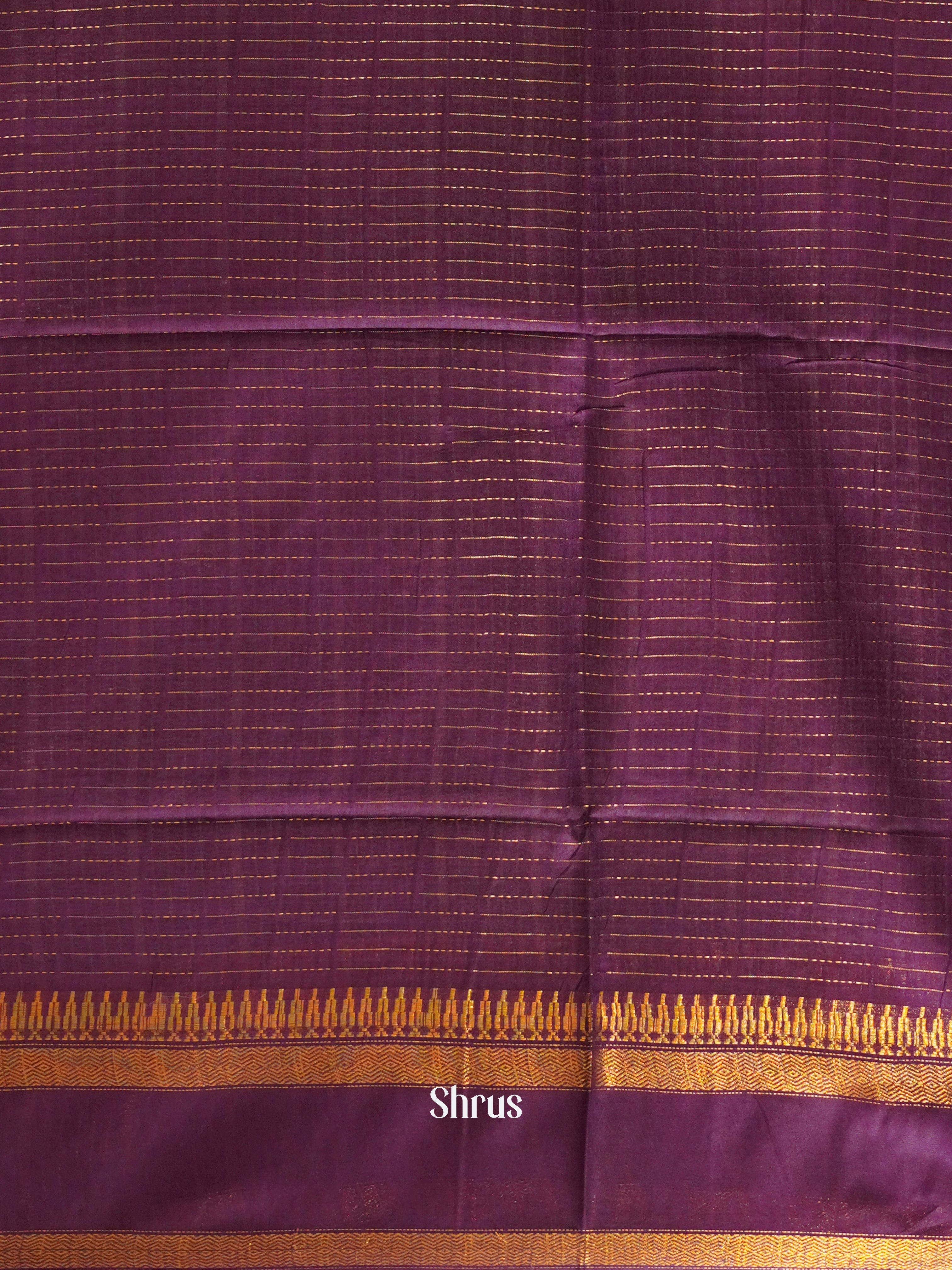 Blue & Purple - Semi Tussar Saree - Shop on ShrusEternity.com