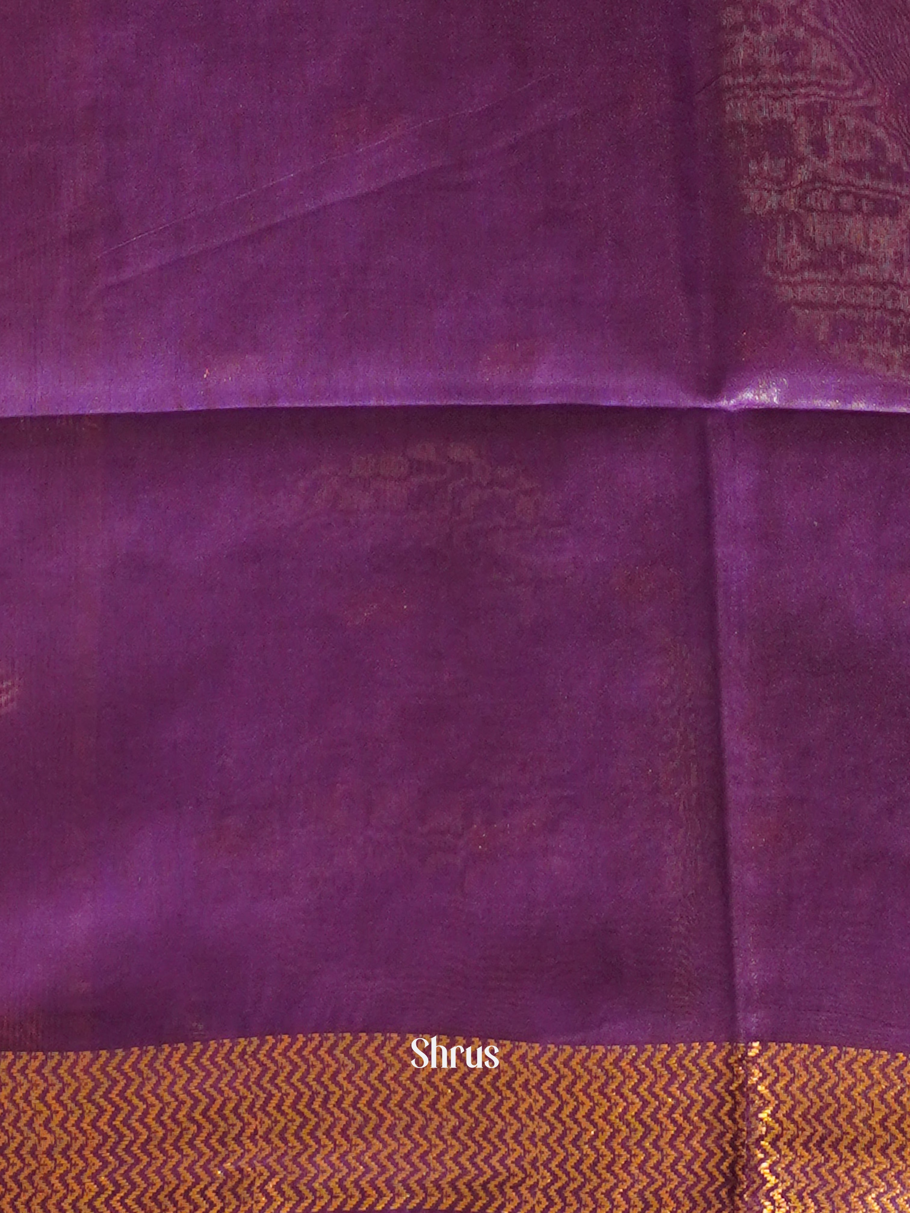 Pink & Purple  - Semi Tussar Saree - Shop on ShrusEternity.com