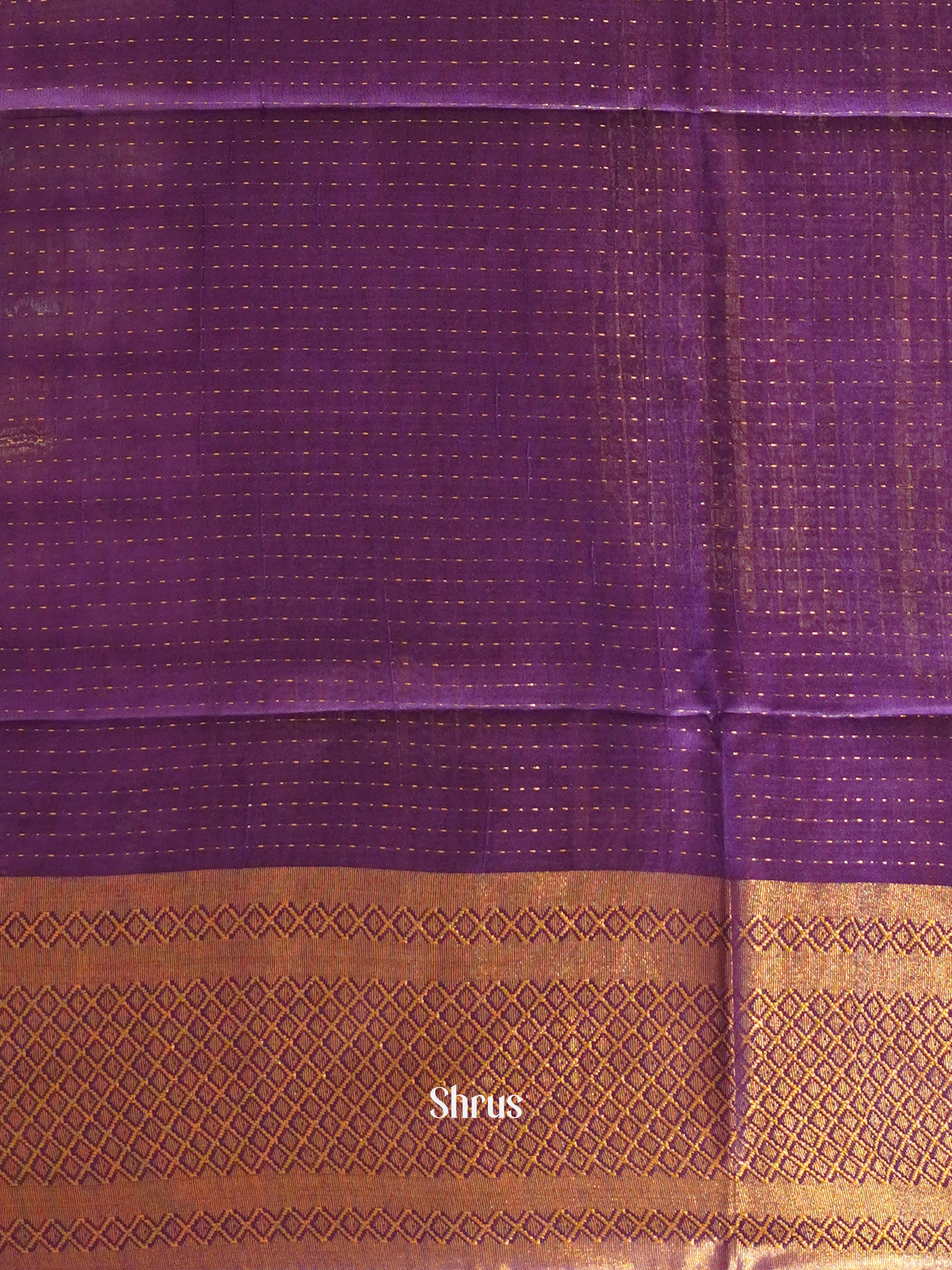 Cream & Purple - Shibori Saree - Shop on ShrusEternity.com